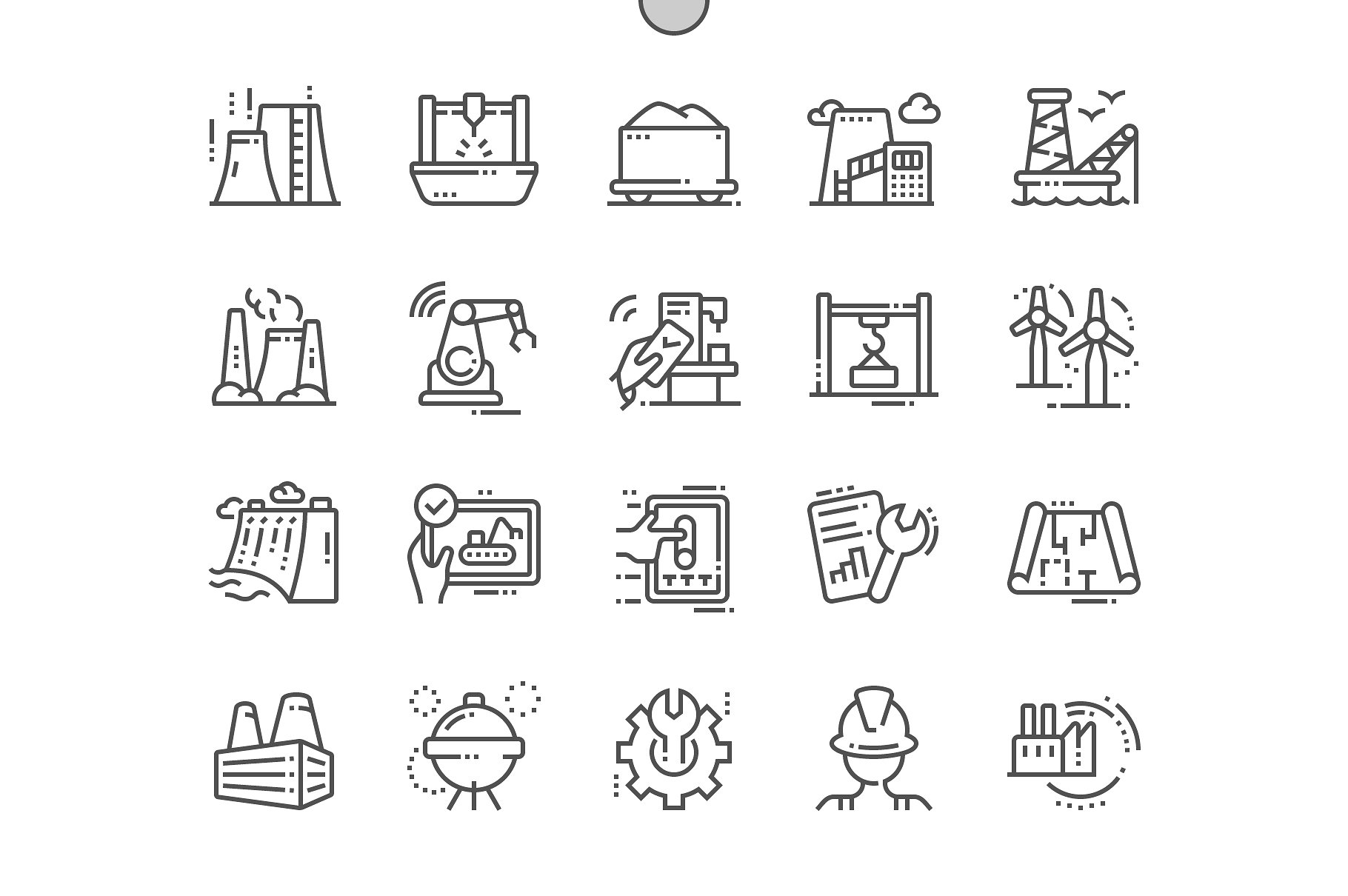 工业图标素材 Industry Line Icons