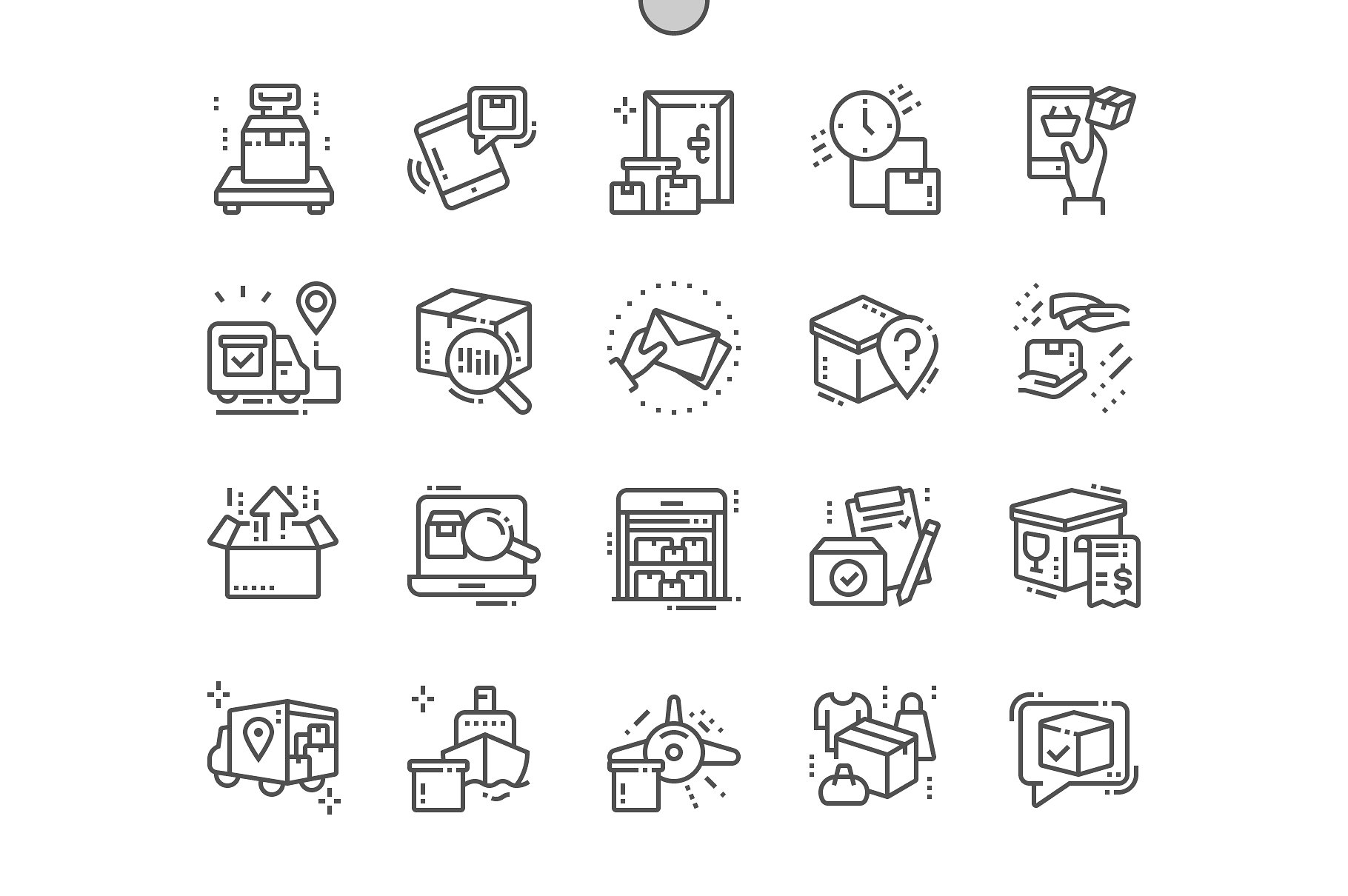 物流图标素材 Delivery Line Icons