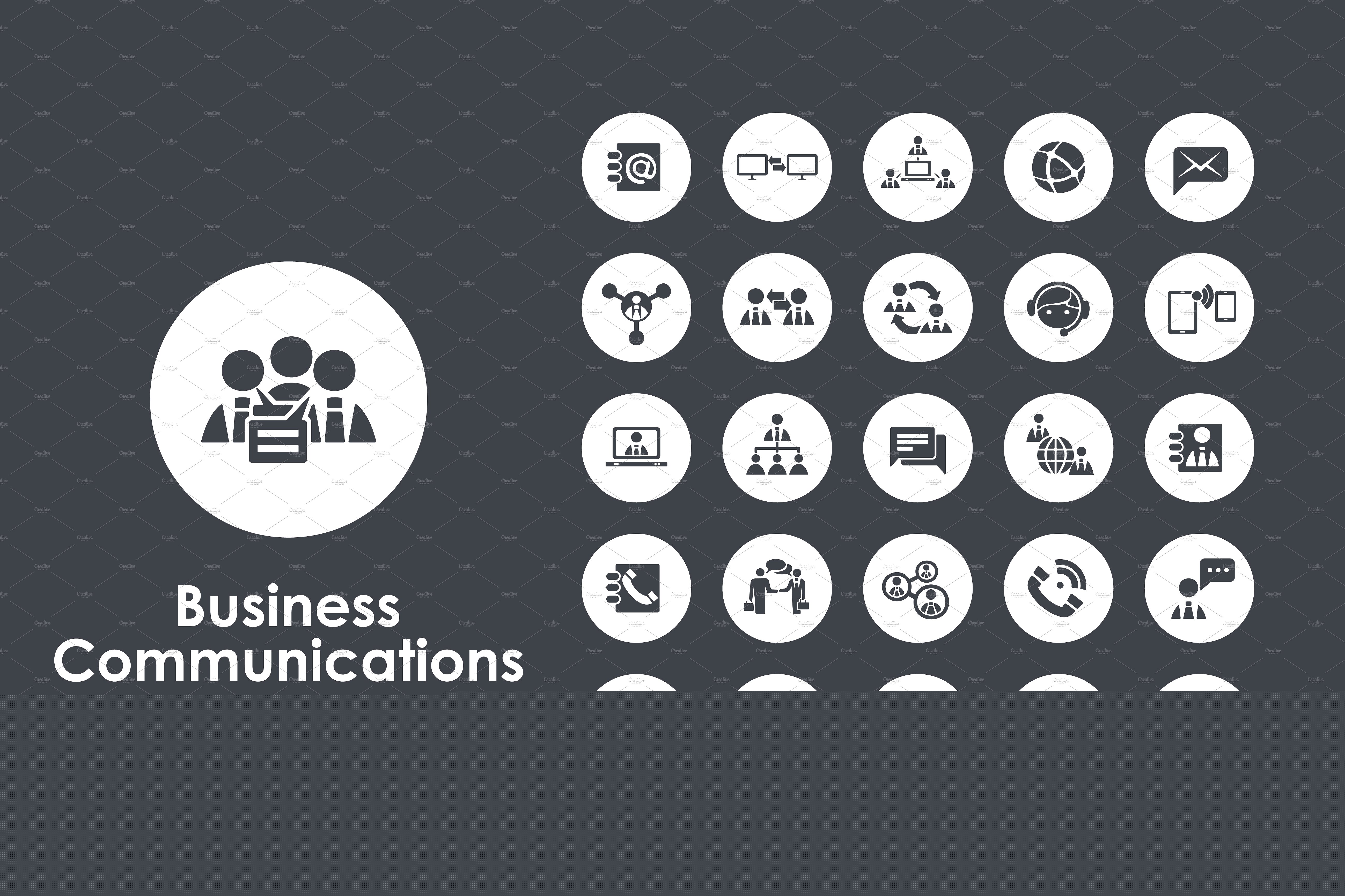 商业沟通图标素材 Business Communication simple icons