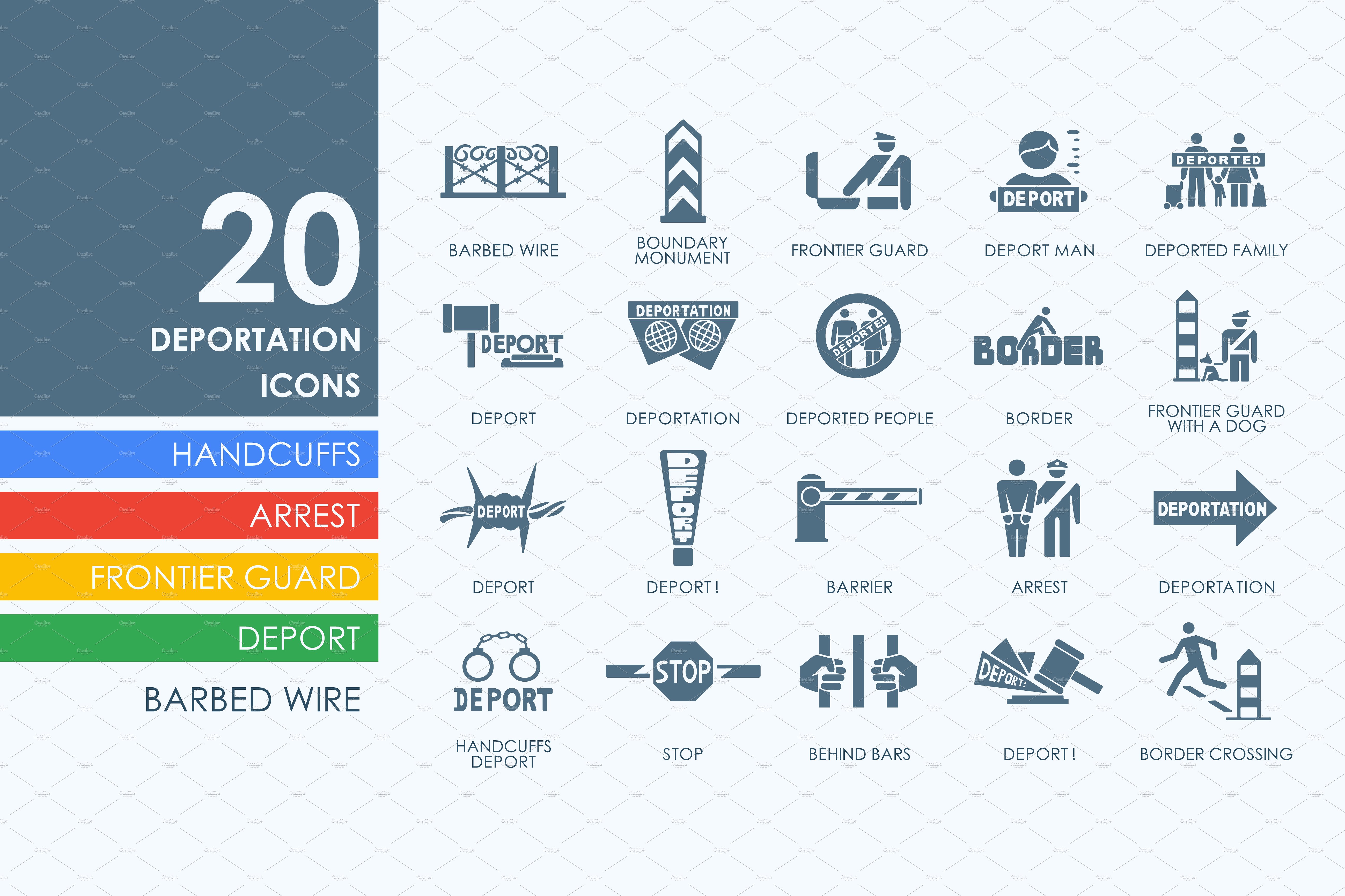 海关图标素材 20 Deportation icons