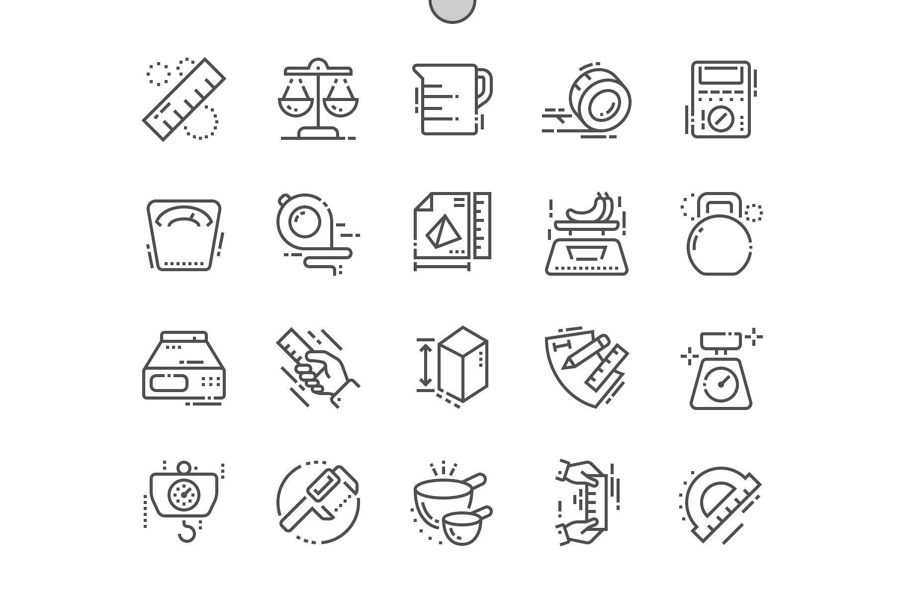 测量矢量图标素材 Measure Line Icons