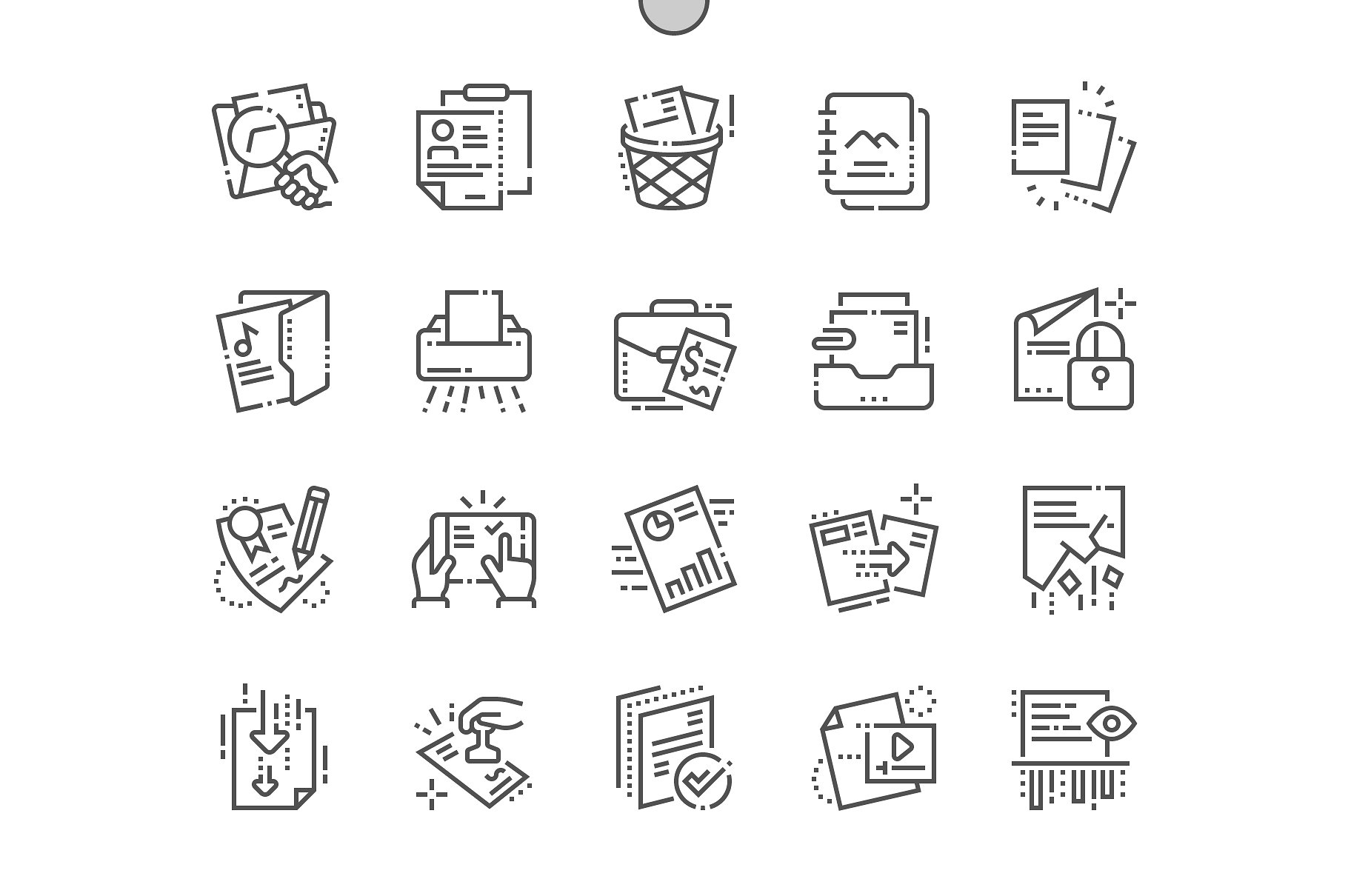 文件矢量图标素材 Documents Line Icons