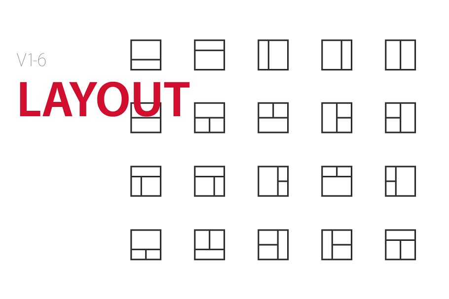 UI排版图标素材 120 Layout UI icons