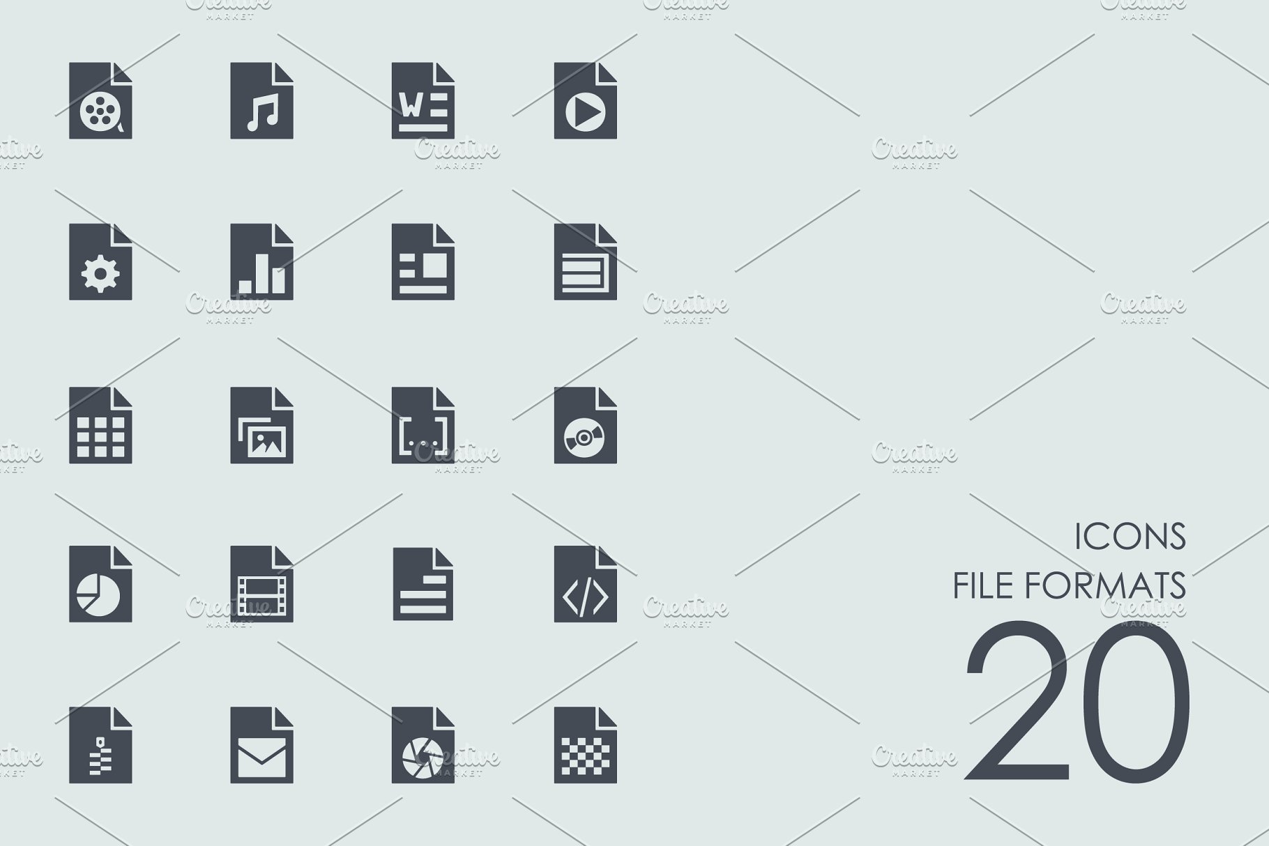 文件格式图标素材 File formats icons