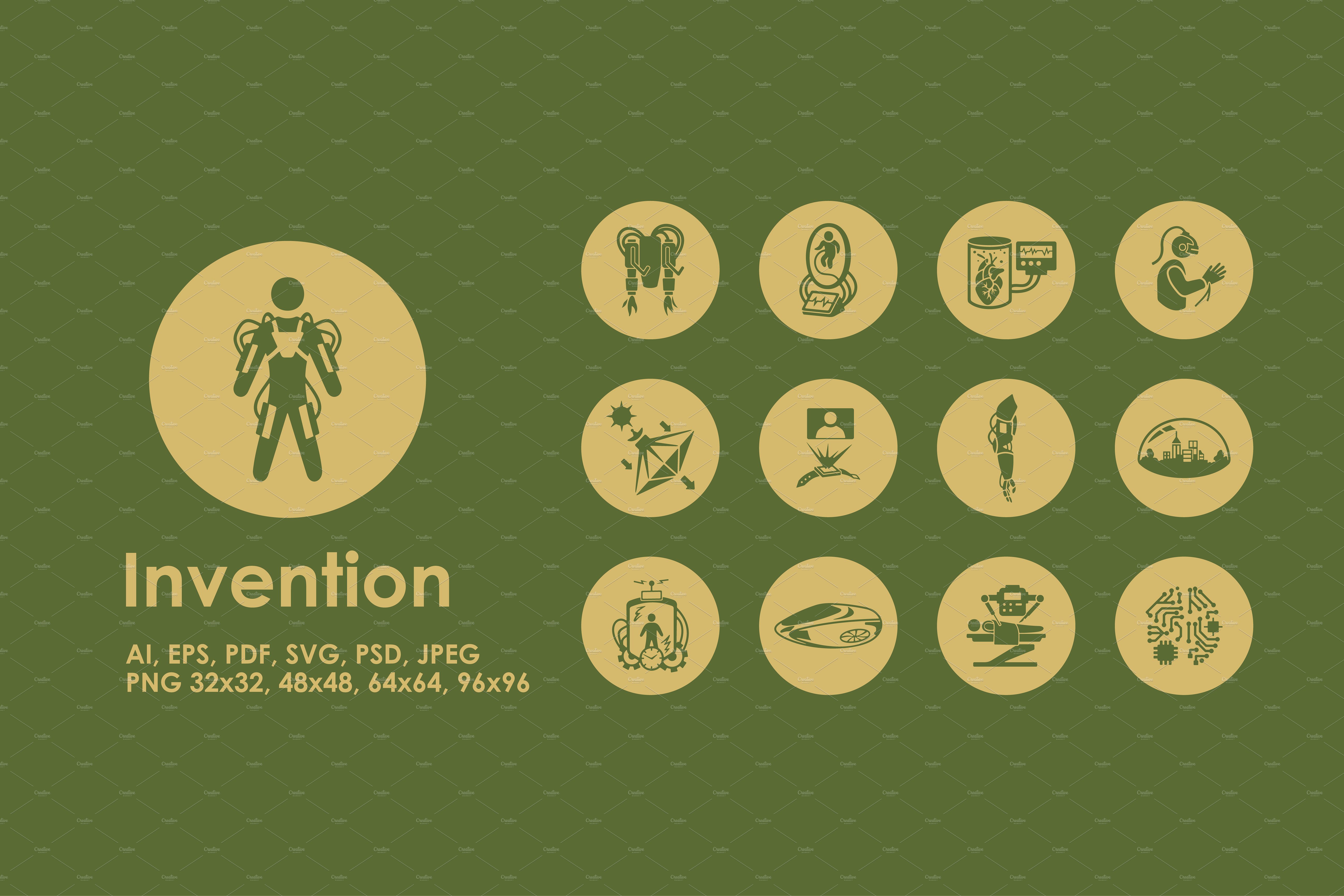 材料发明图标素材 Invention icons