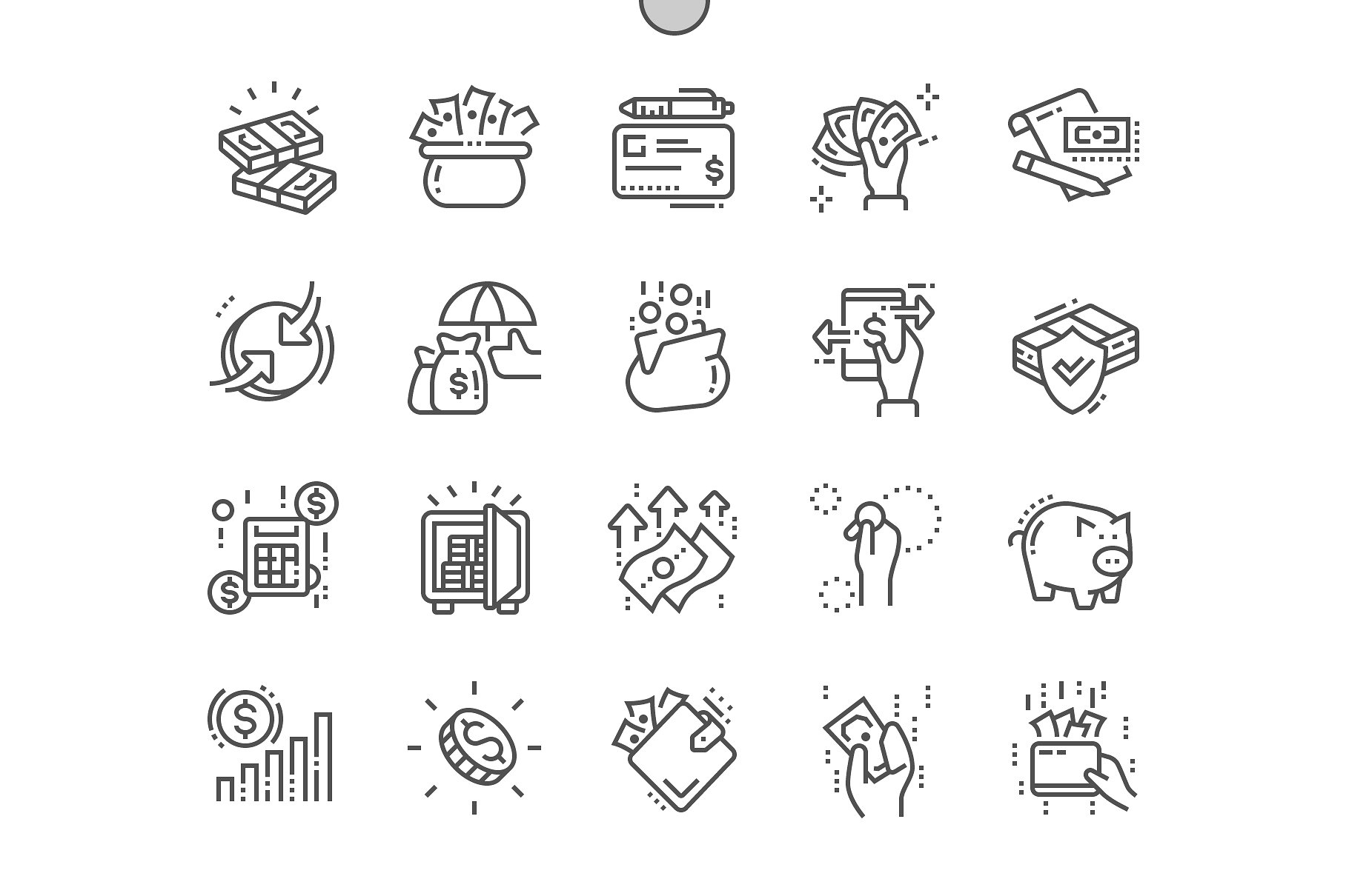 金钱图标素材 Money Line Icons