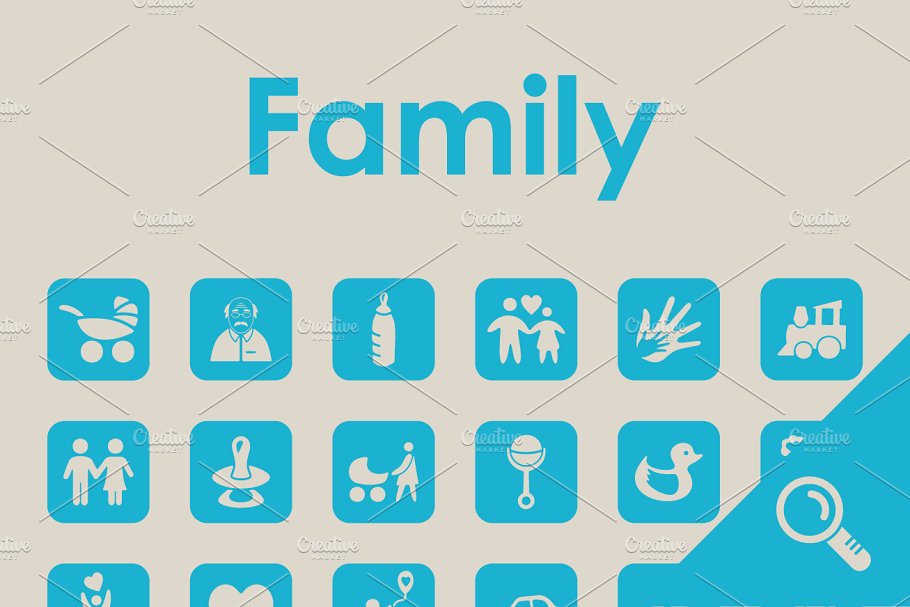 家庭图标素材 30 FAMILY simple icons