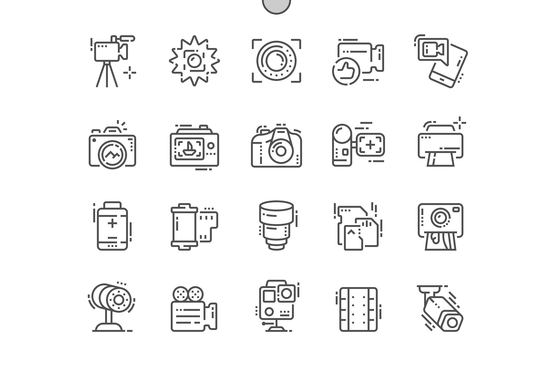 相机图标素材 Camera Line Icons