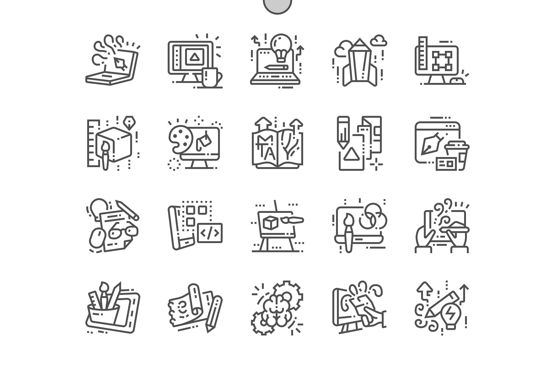 图形设计图标 Graphic design Line Icons