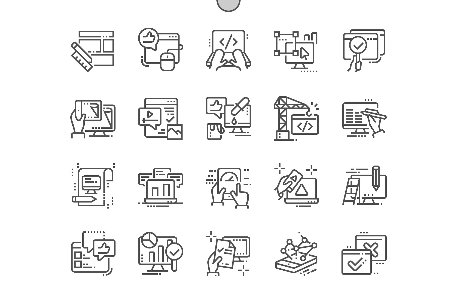 测试网站图标素材 Testing website Line Icons