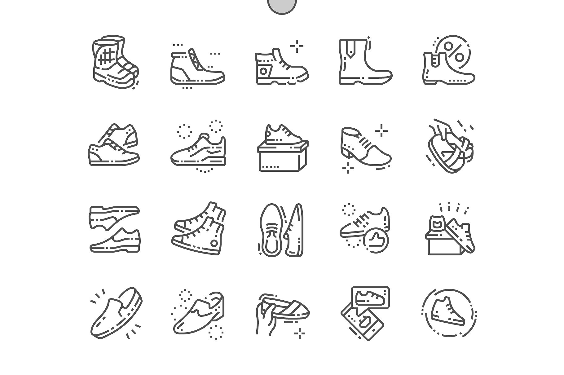 男鞋系列图标 Men’s footwear Line Icons