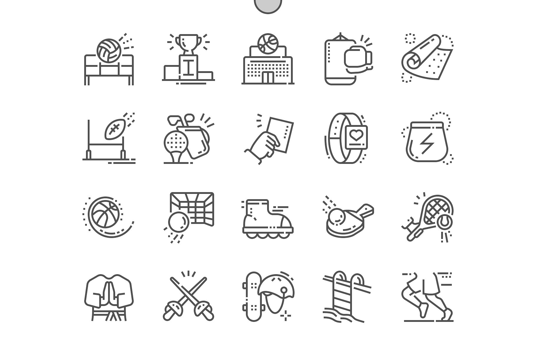 运动矢量图标素材 Sport Line Icons