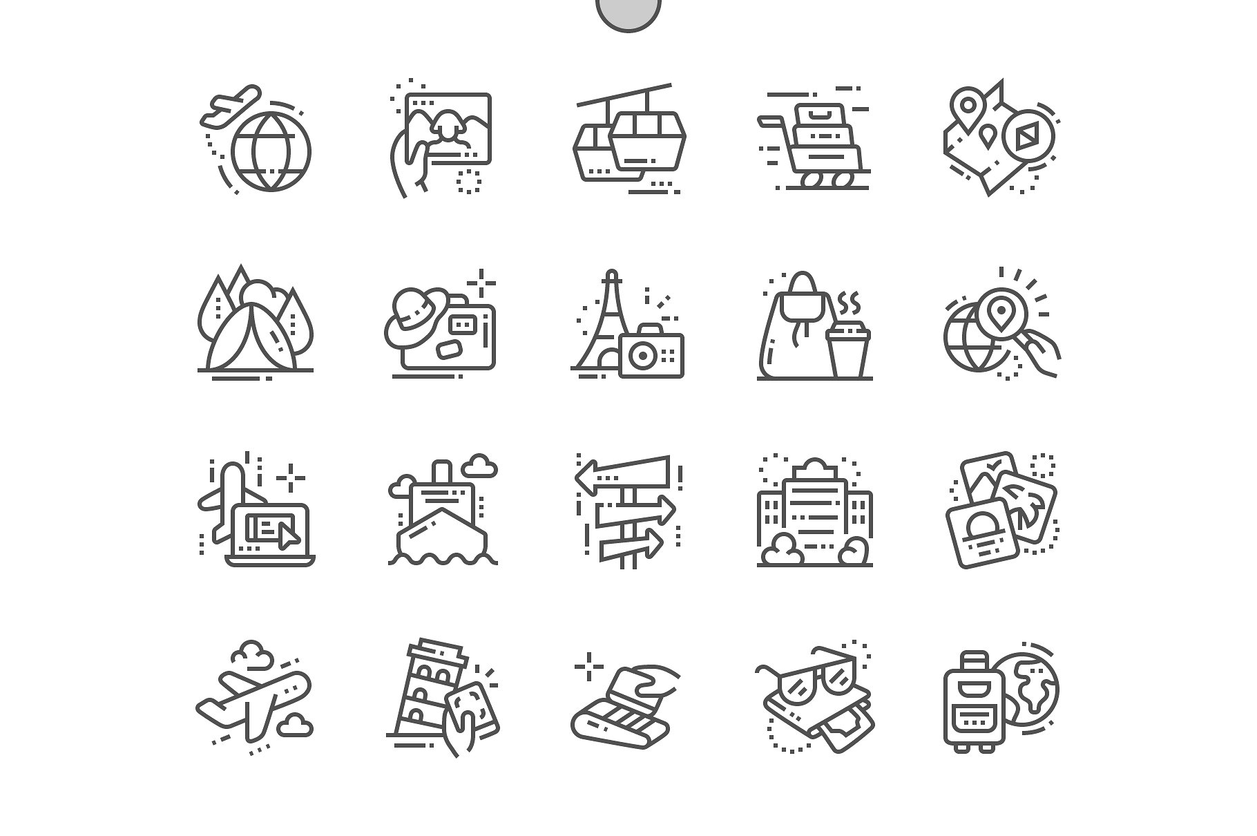 旅行矢量图标 Travelling Line Icons