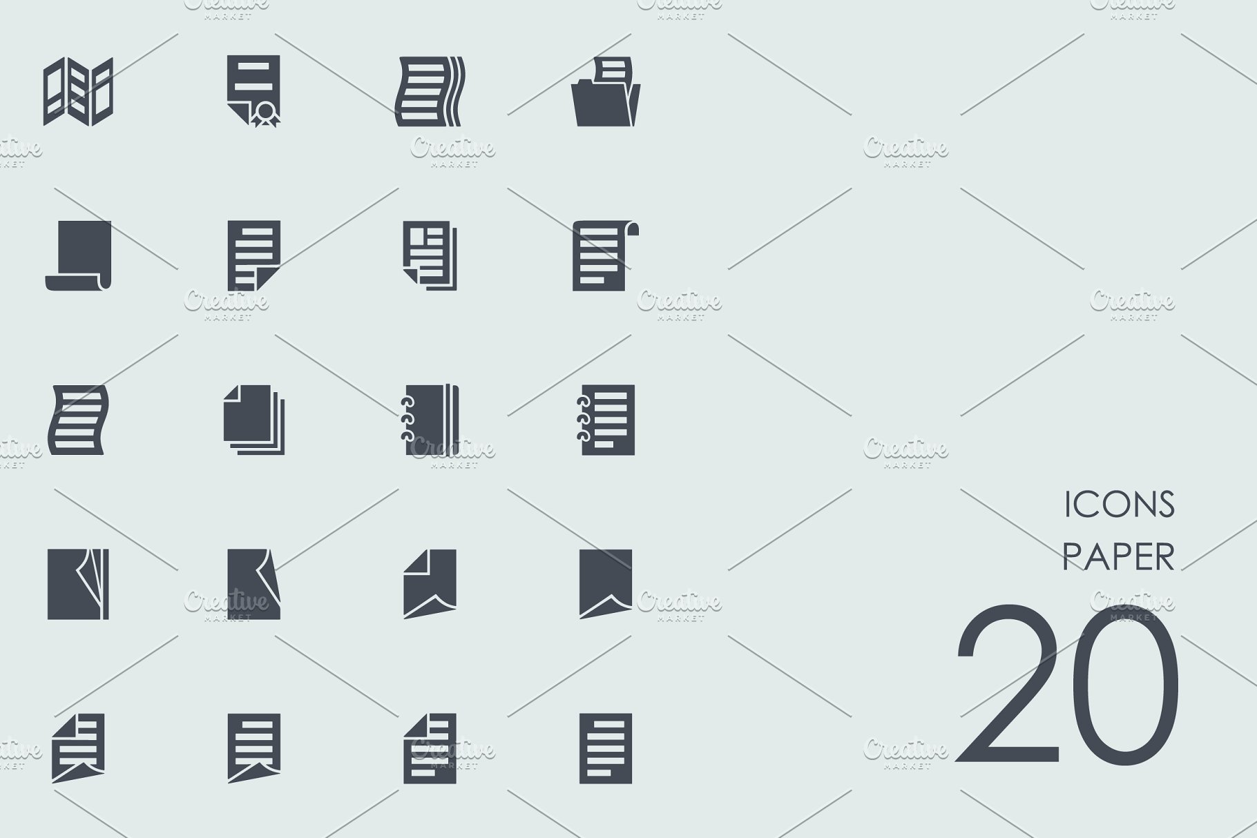 纸图标素材 Paper icons