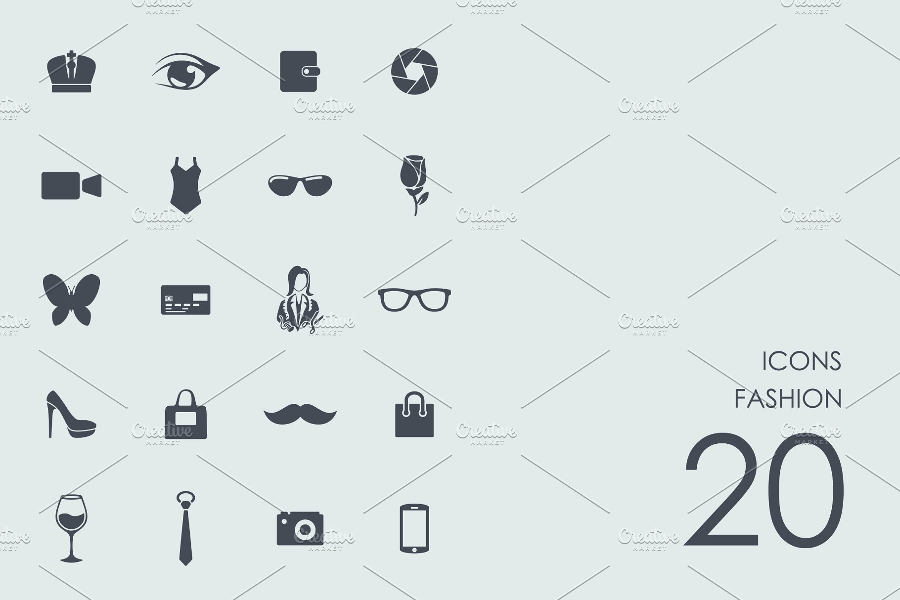 时尚素材图标 Fashion icons