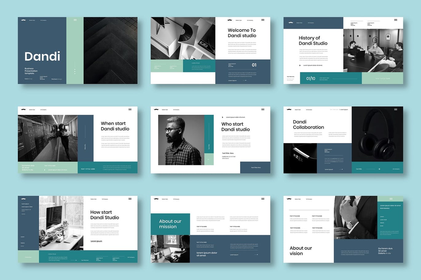 高雅的商业服务公司介绍PPT模板