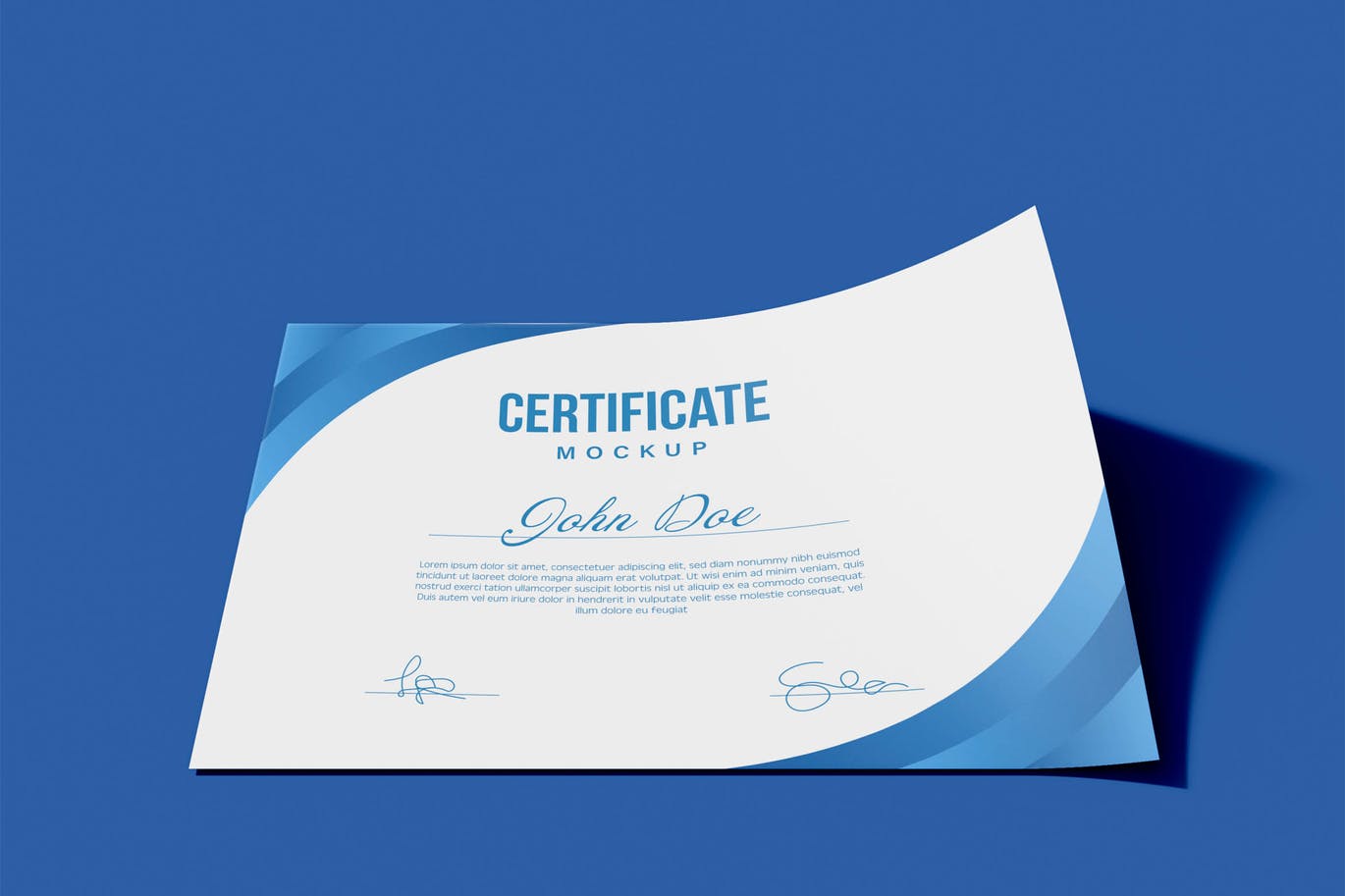 文凭证书印刷纸张样机 Certificate Mockup