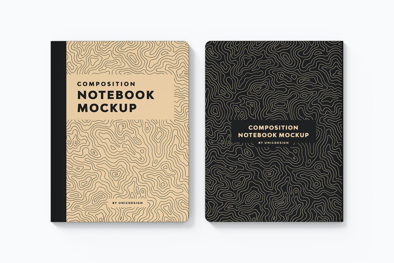 作文笔记本封面设计展示样机 Composition Notebook Mockup