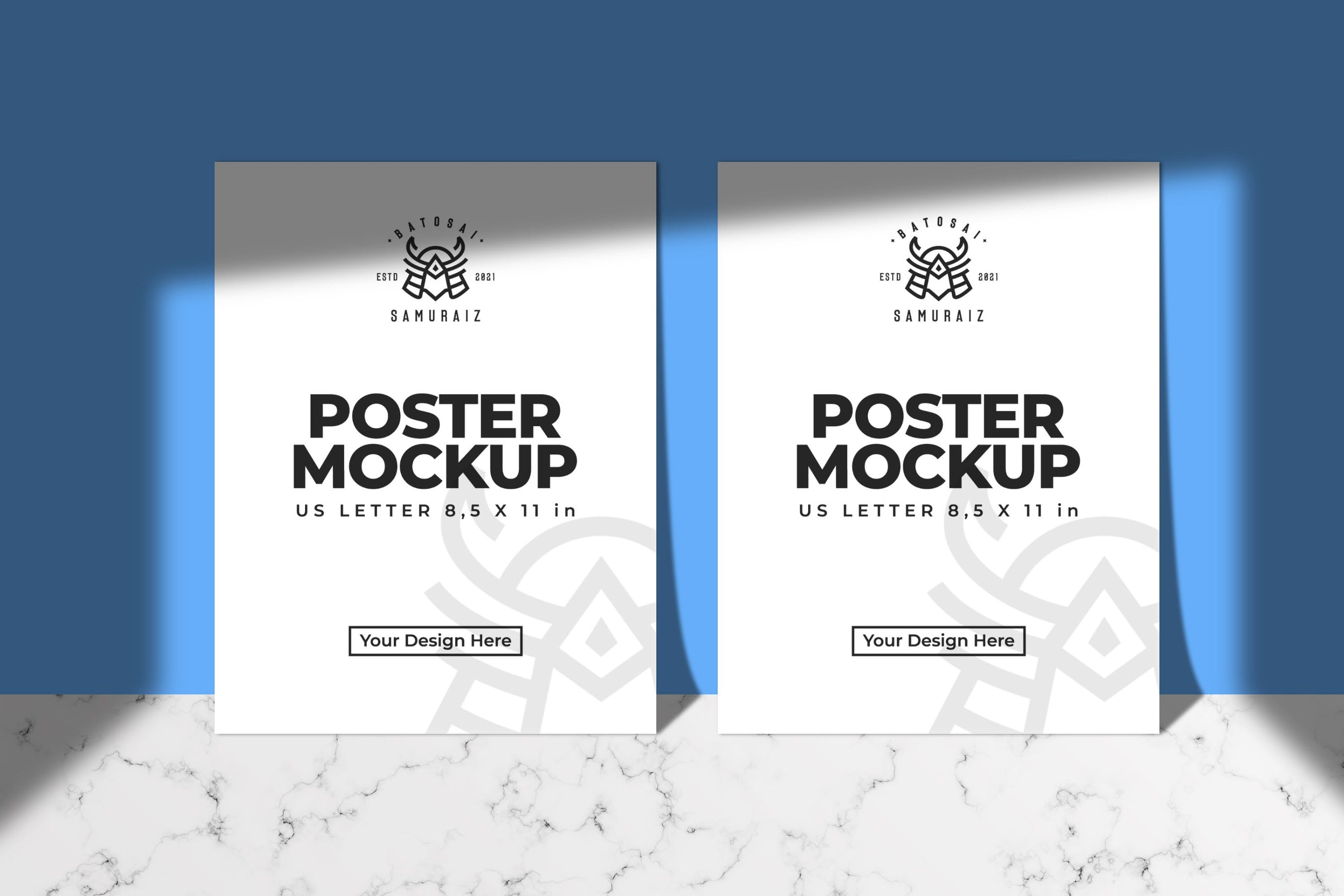 海报传单印刷纸张展示效果图样机v9 poster design mockup