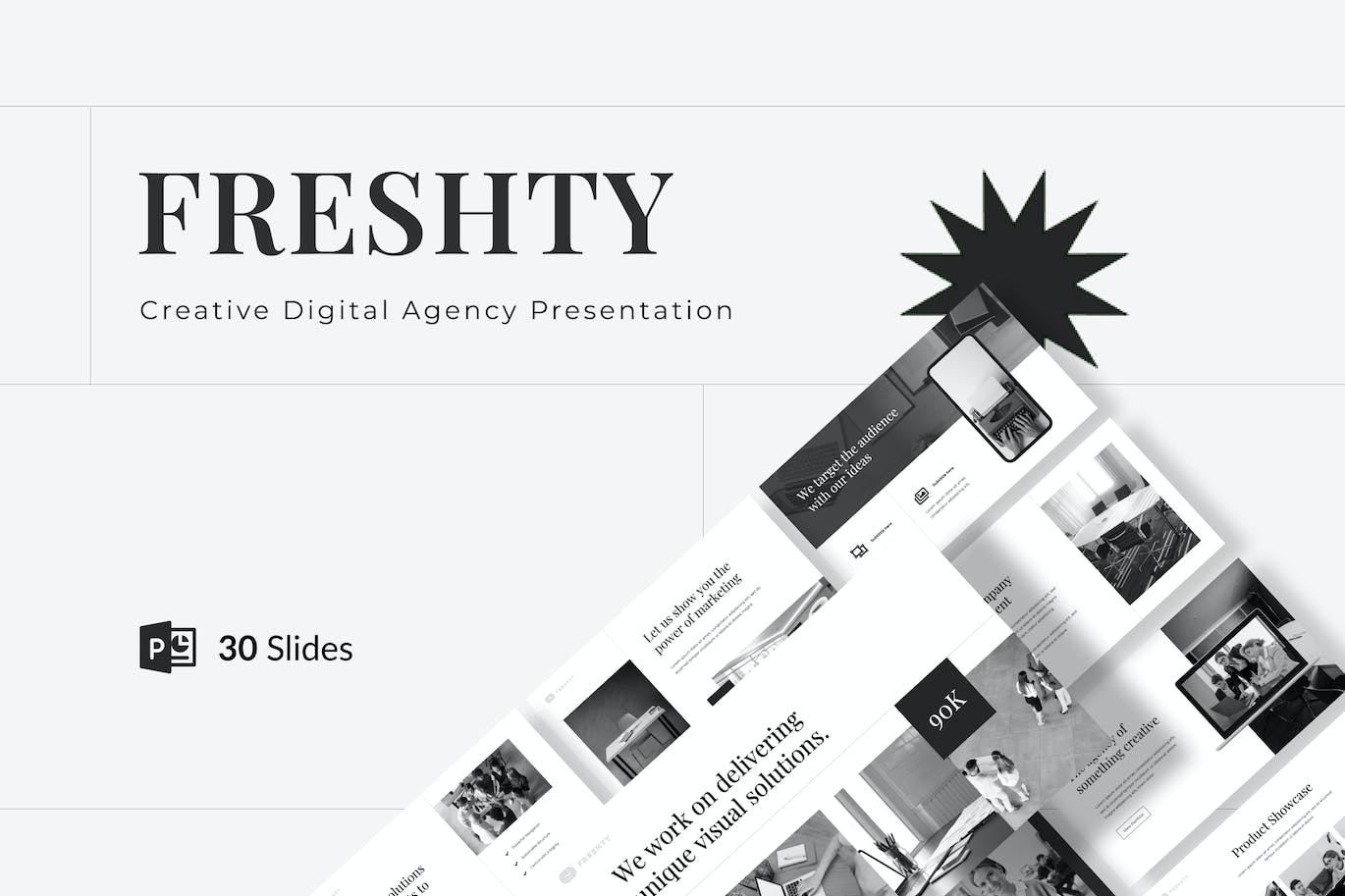 30页黑色高端简约数字机构工作汇报PPT模板（pptx）