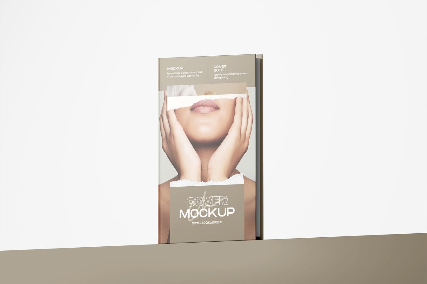 A4规格精装书籍封面设计样机模板 A4 Book Cover Mockup