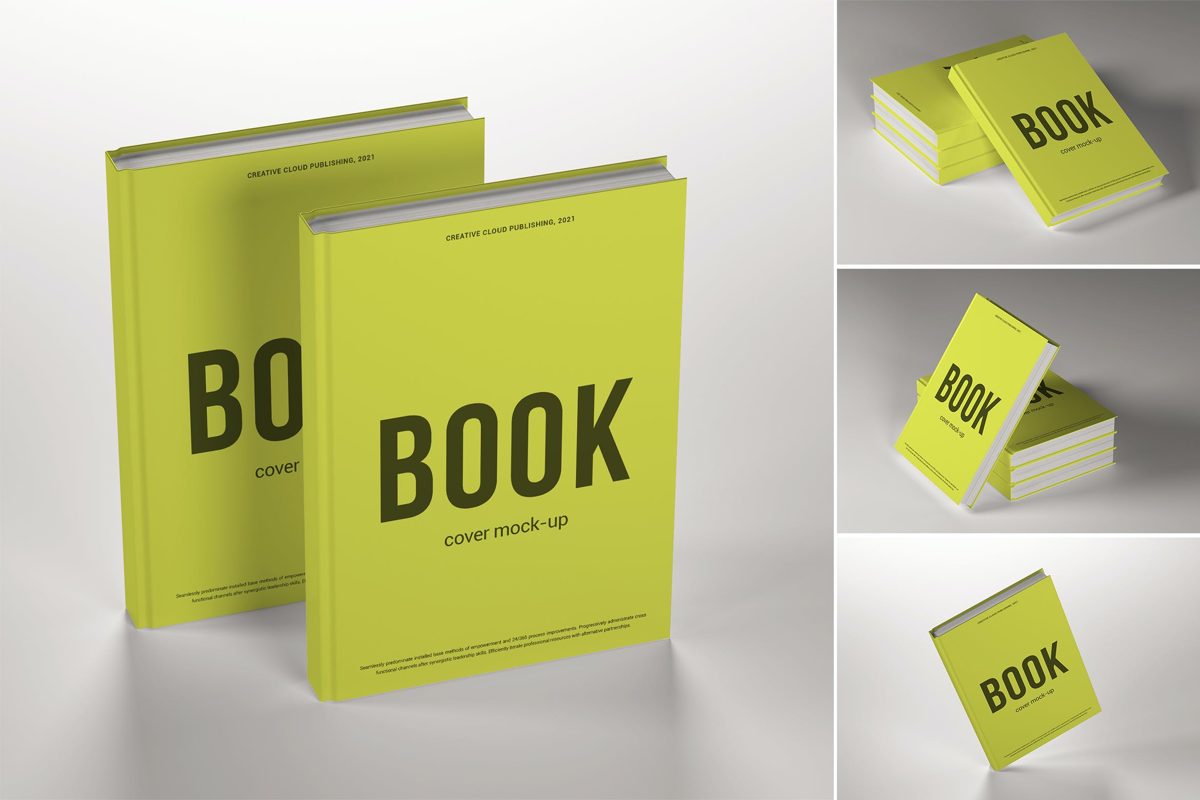 精装硬封书籍封面样机模板 Book Cover Mockup