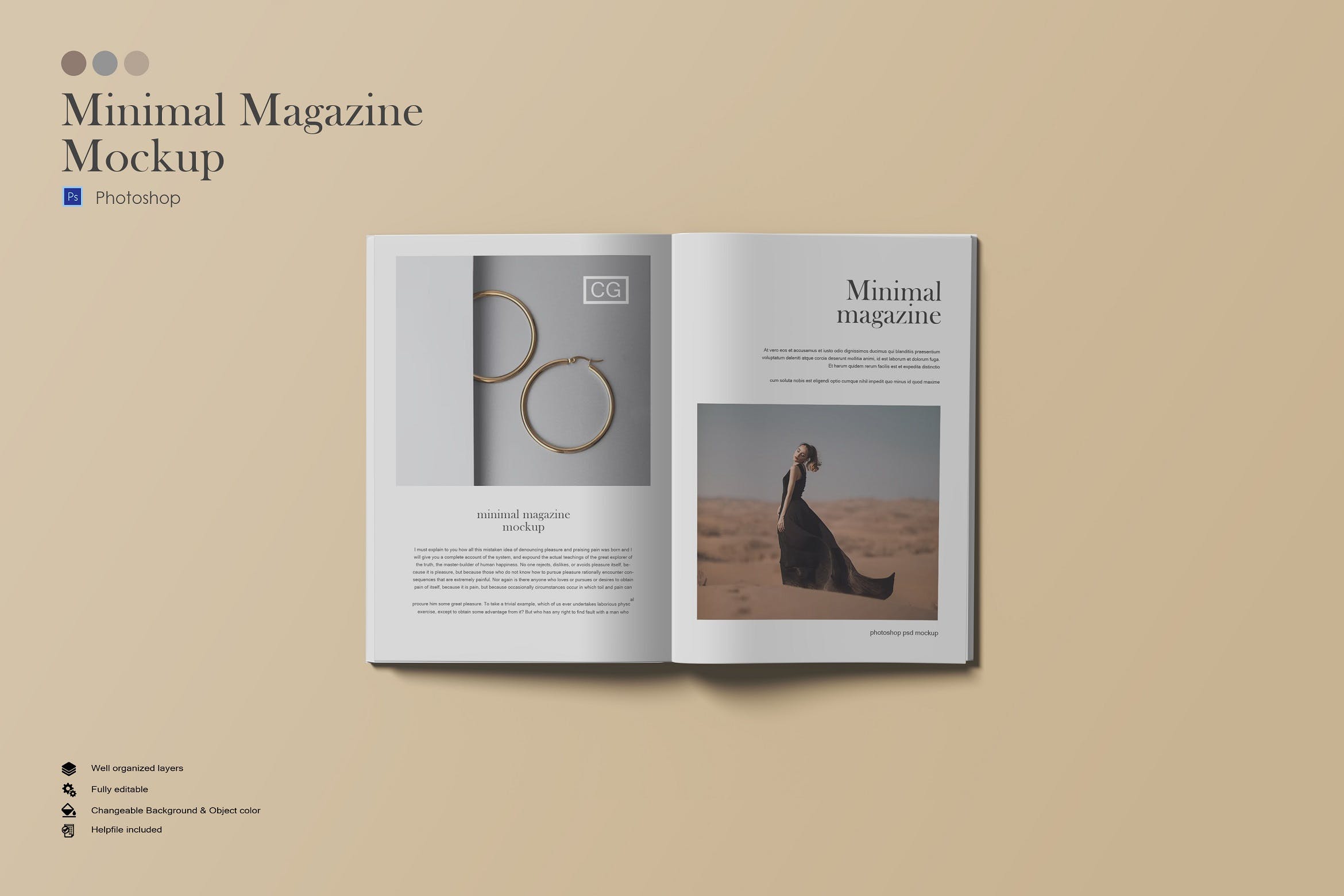 手册目录/杂志设计样机素材 Brochure Catalog / Magazine Mockup