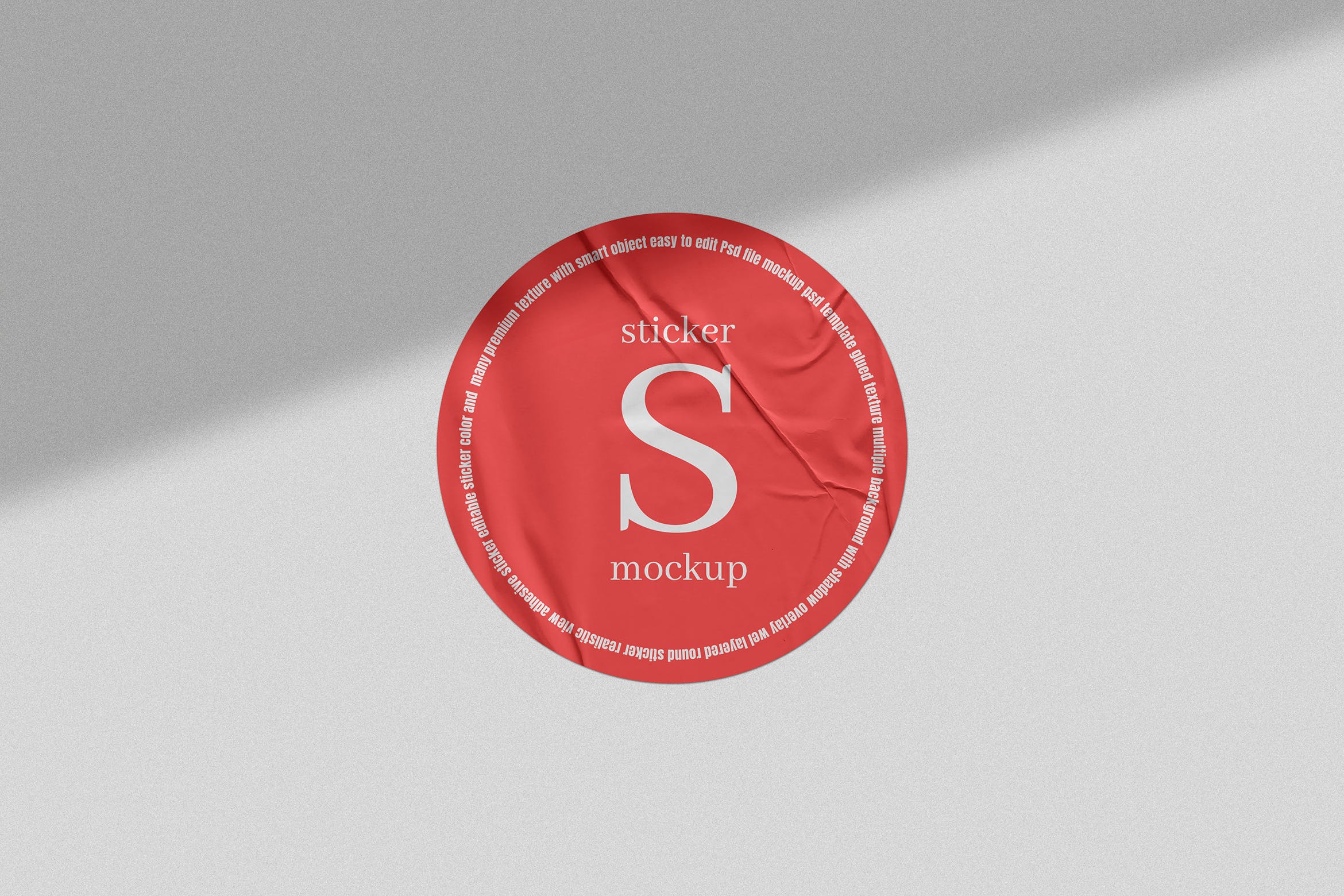 圆圈贴纸品牌设计效果预览样机 Rounded Sticker Mockup