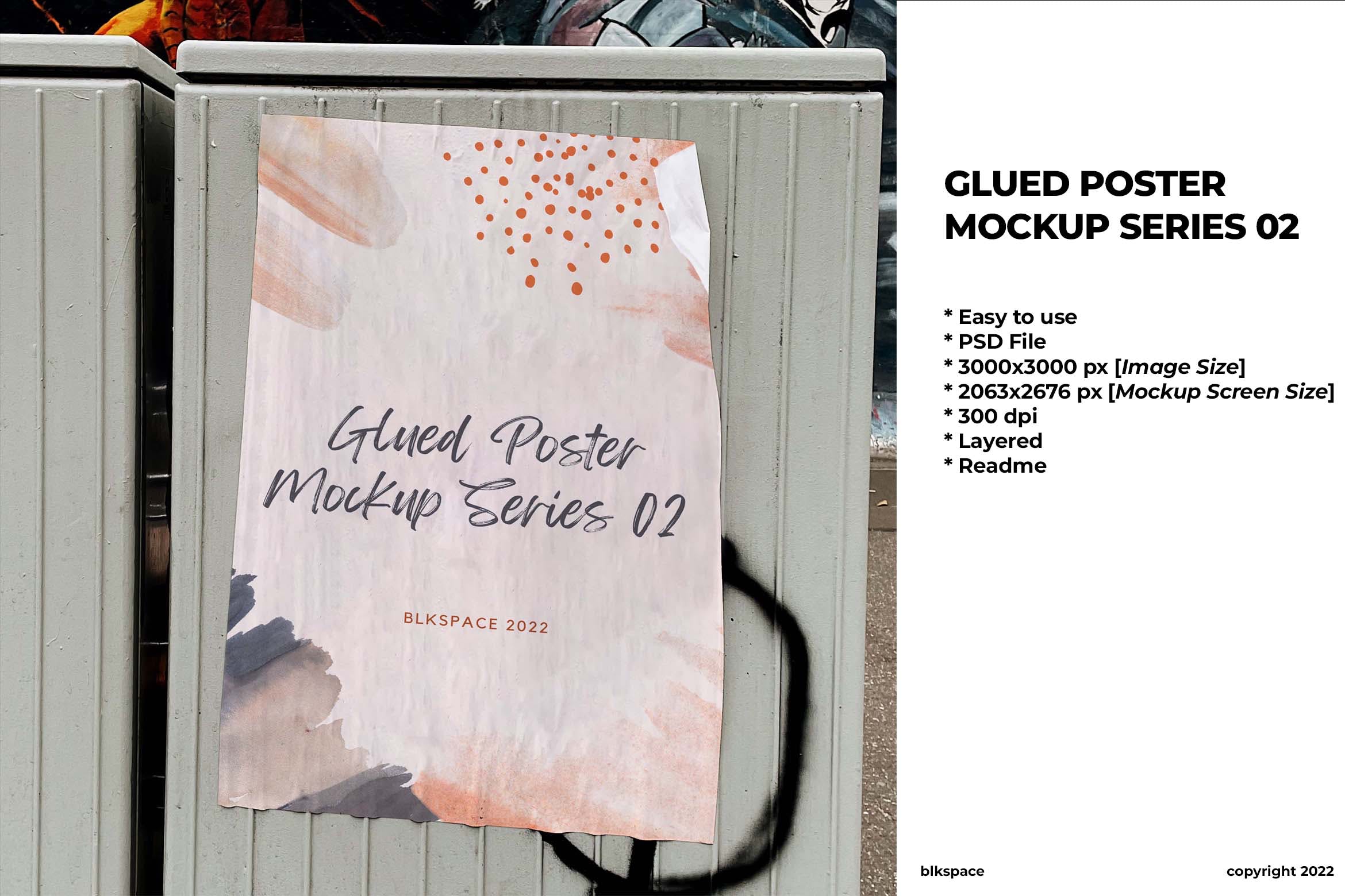 铁板胶粘海报样机系列v2 Glued Poster Mockup Series 02