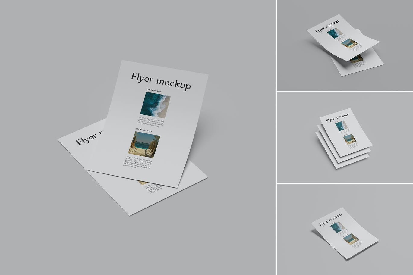 A4传单海报纸张样机模板 A4 Flyer Mockup