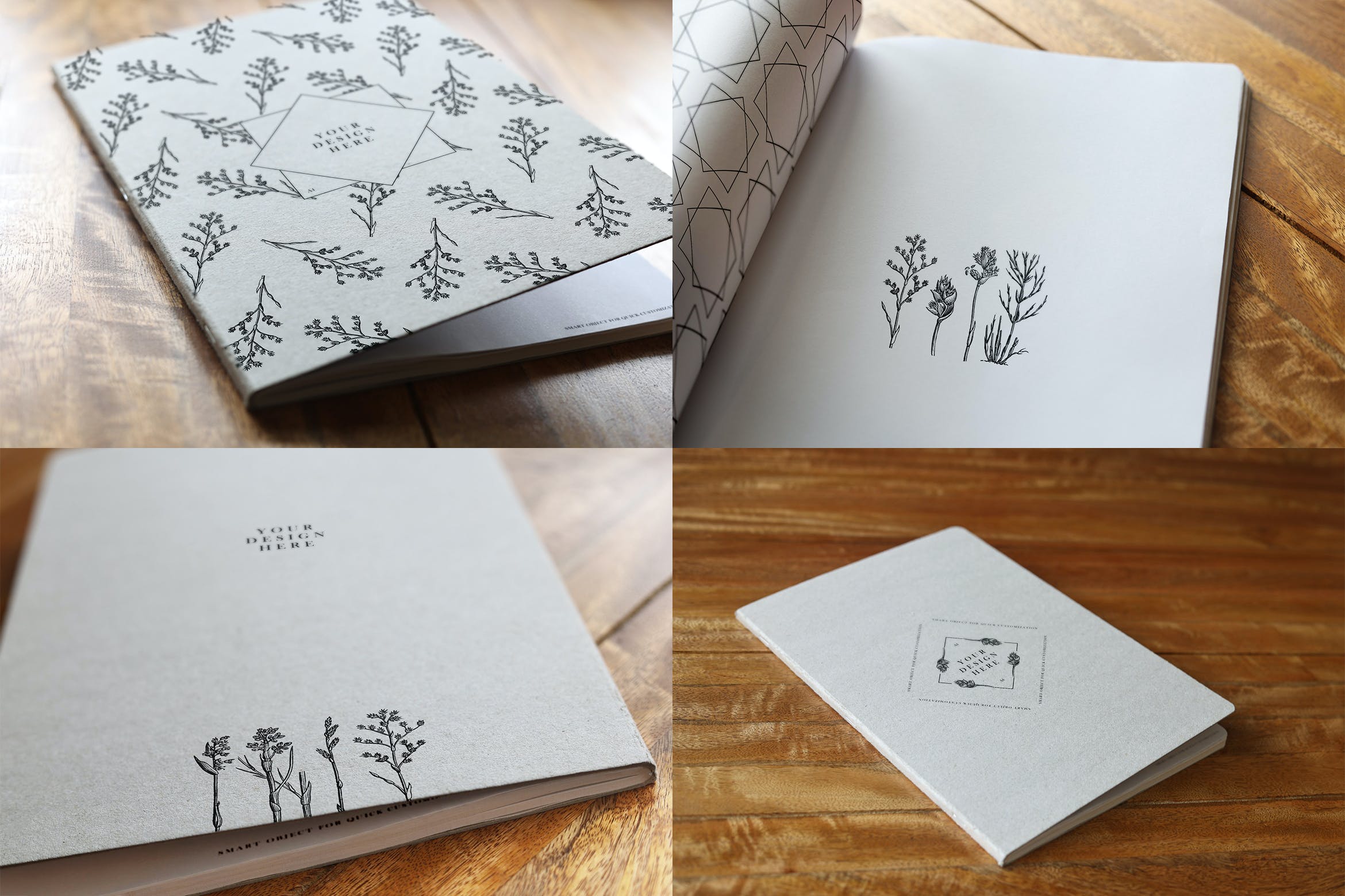 可再生纸A4手册宣传册设计效果图样机素材 Brochure Mockup A4 Paper Recycle