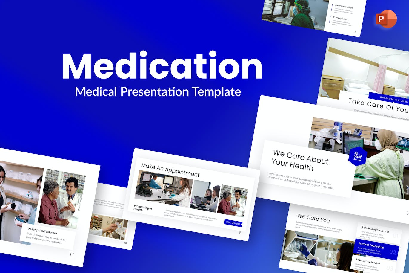 蓝色医学医疗健康行业医学医疗护理工作汇报PPT模板（pptx）