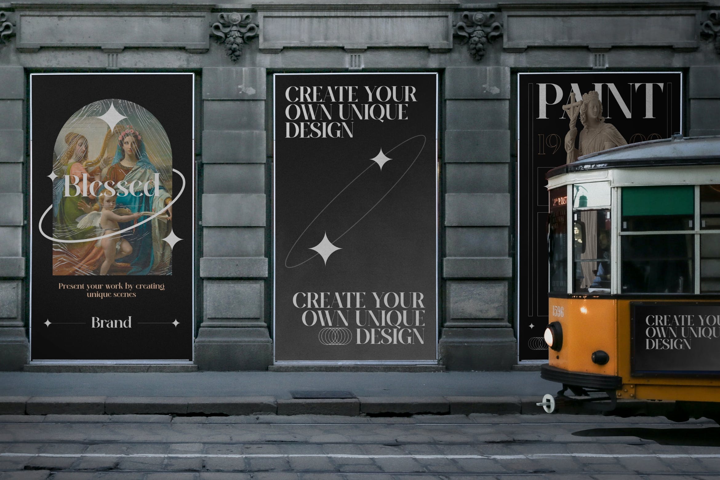 街道广告墙海报样机素材 Advertising Posters Mockup