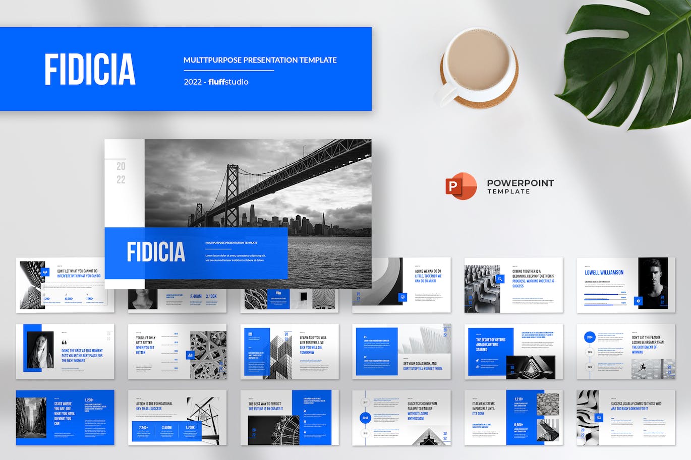 蓝色商务风人力资源工作汇报PPT模板（pptx）