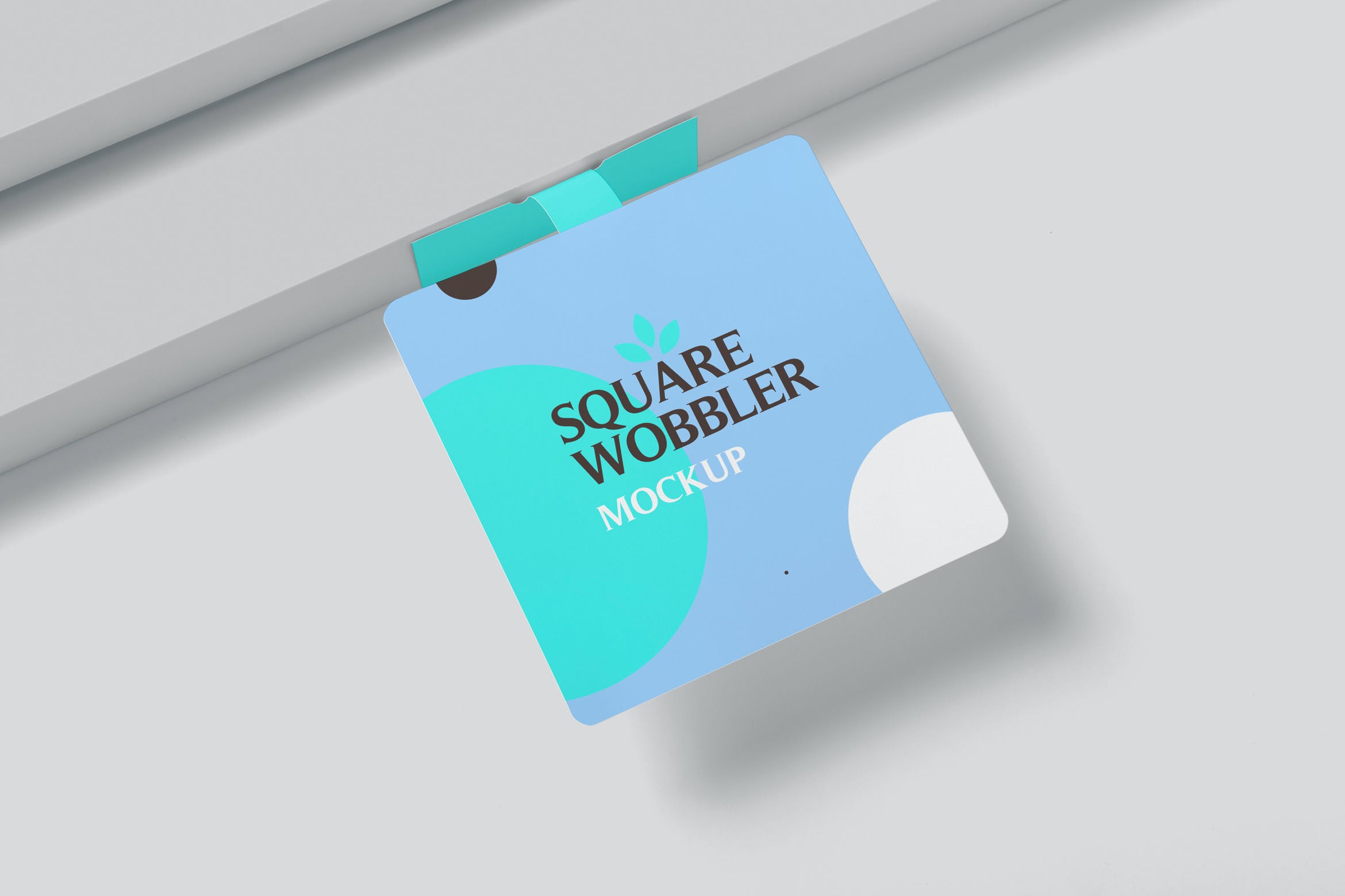 方形商店广告标签设计样机素材 Square Wobbler Mockups