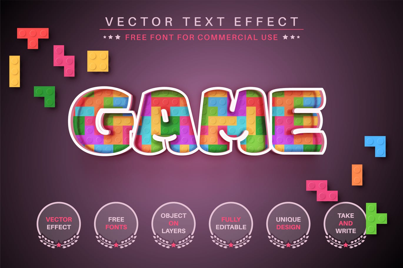 少见稀有的益智游戏AI矢量文字立体字图层样式