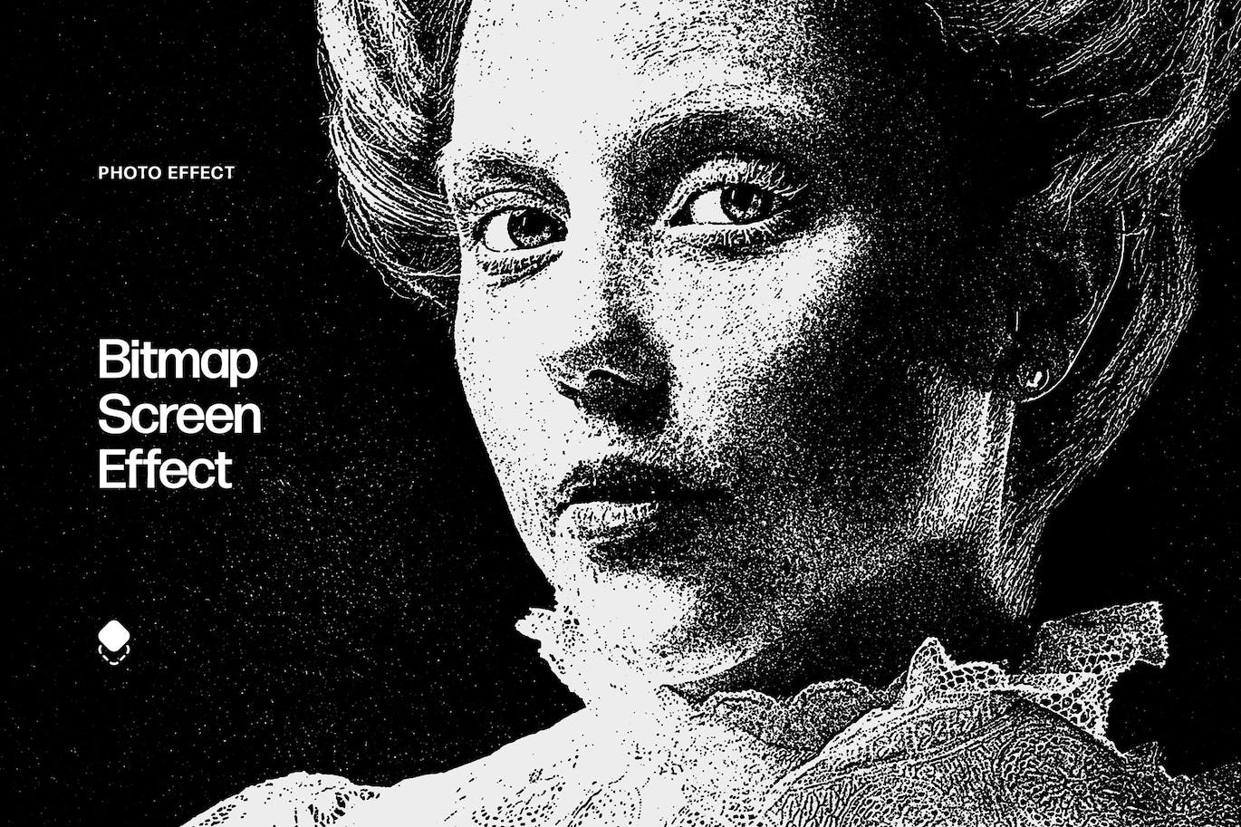 ?时尚高端抽象复古质感的位图像素风格照片效果图层样式-PSD