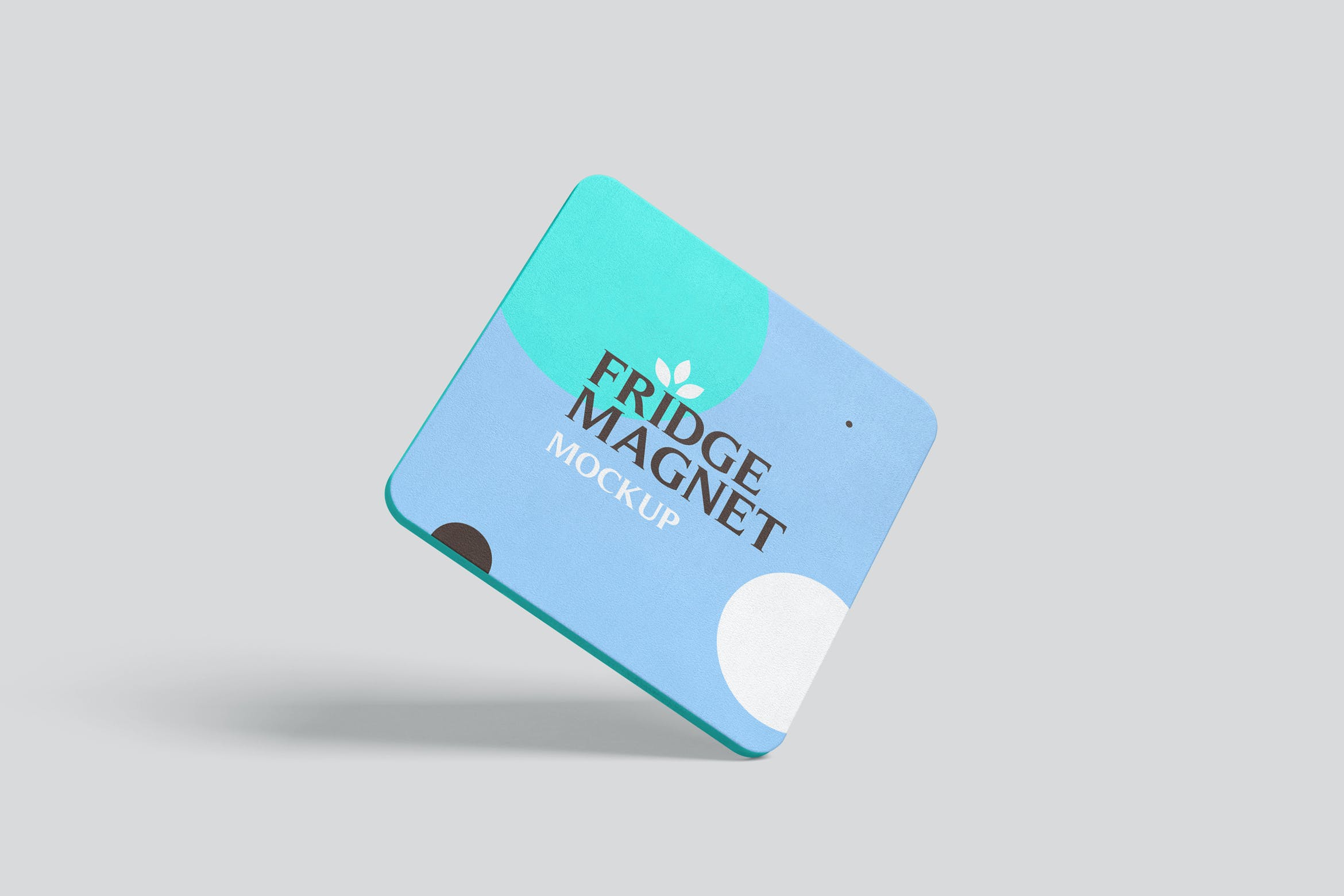 方形冰箱磁铁徽章设计样机素材 Square Shape Fridge Magnet Mockups