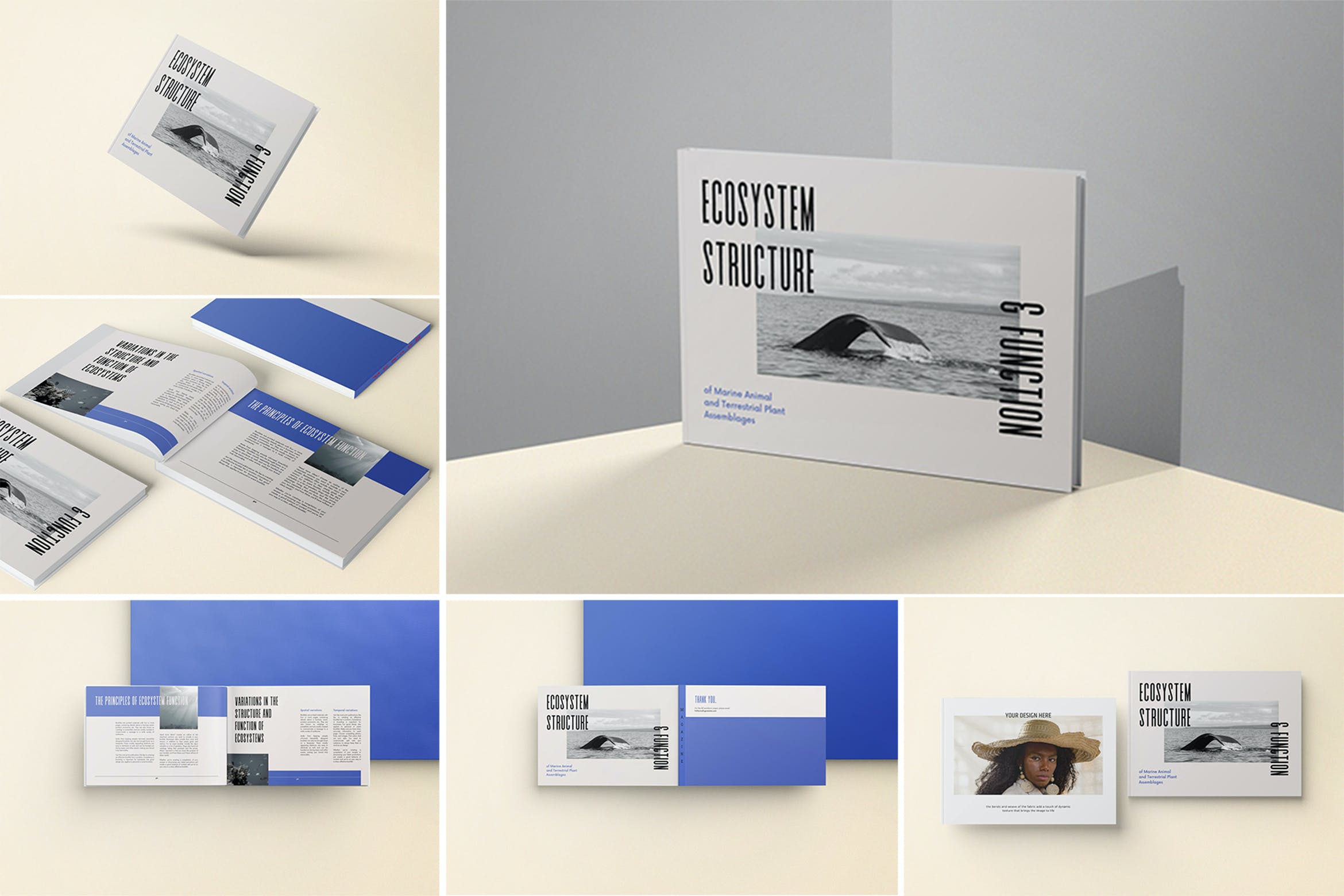 横版杂志书籍设计效果图样机v2 Landscape Book Mockups Vol2