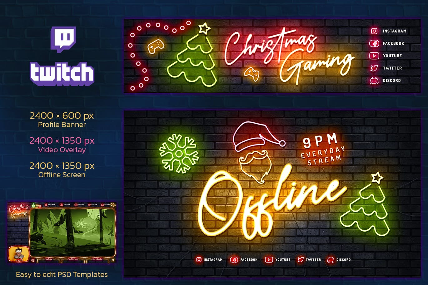 游戏玩家的霓虹灯字体图层样式