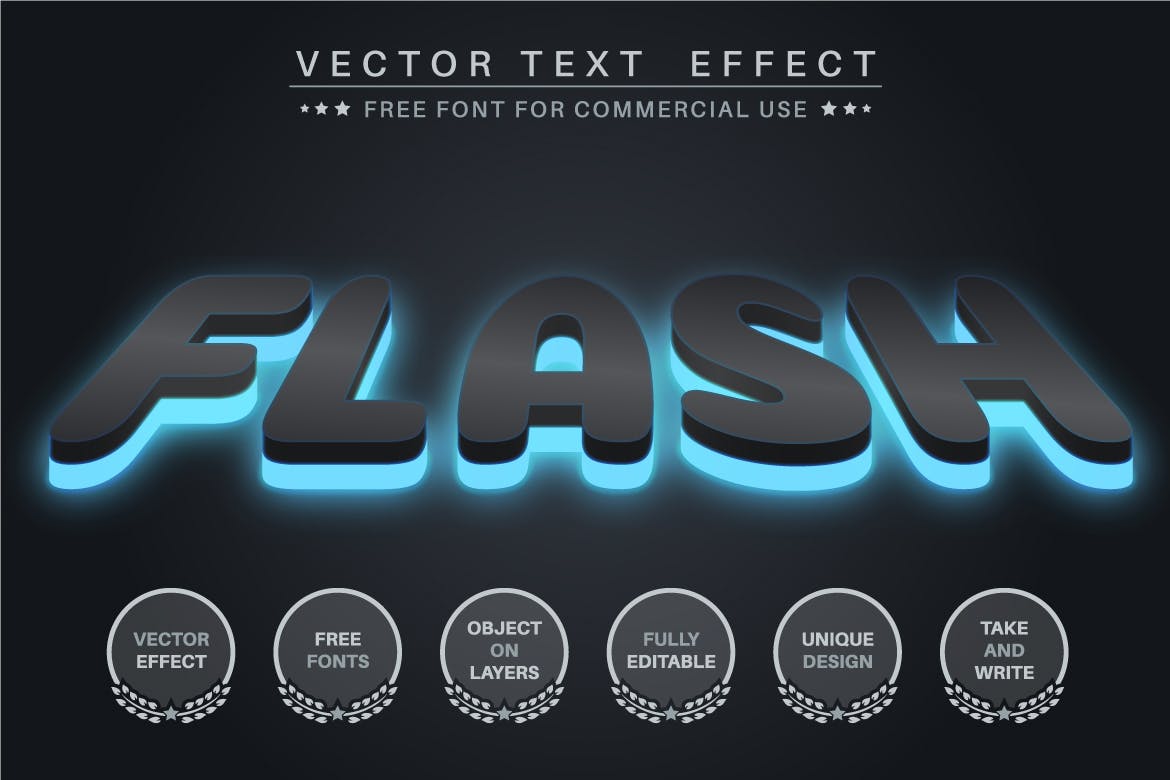 暗发光效果3D字体PS图层样式