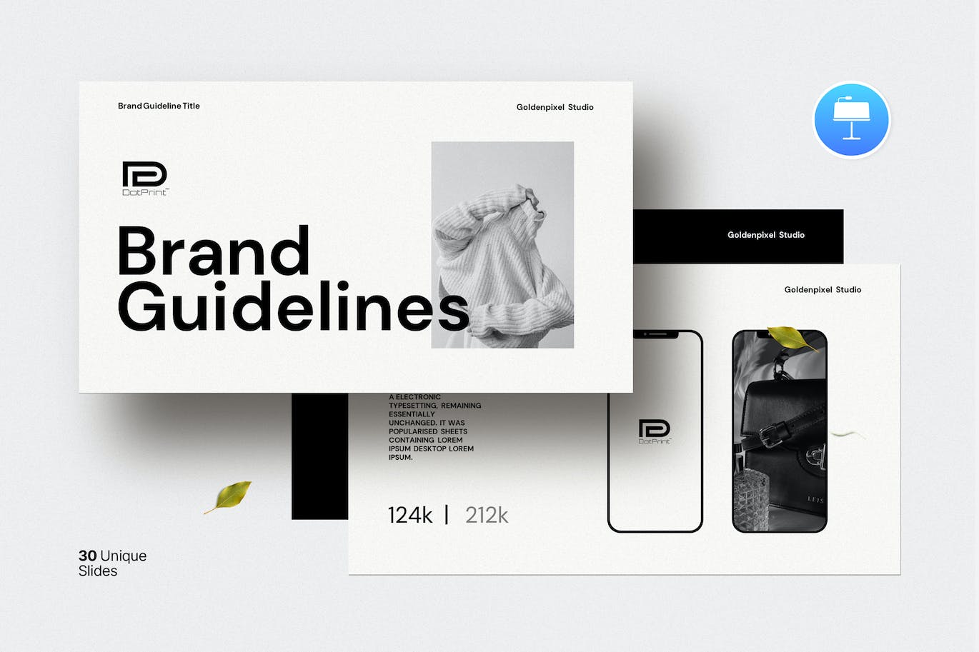 服装设计品牌指南演示Keynote模板