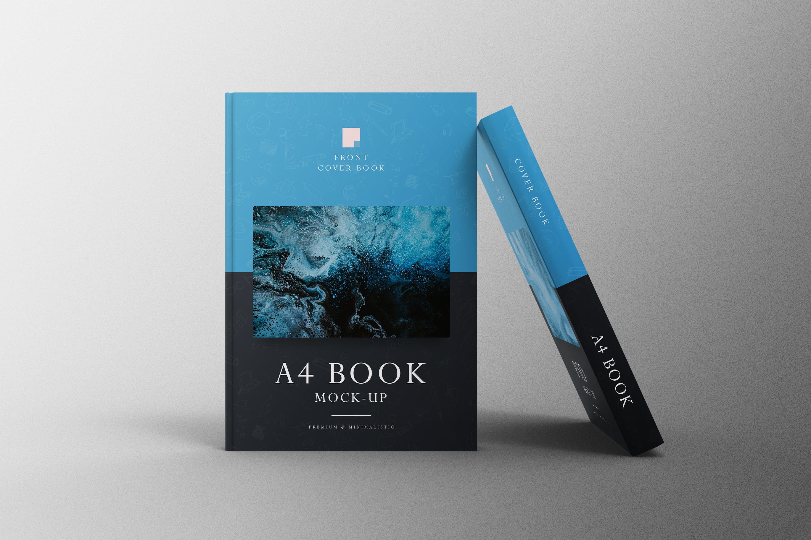 A4规格精装书封面设计样机模板v6 Book A4 Mockup