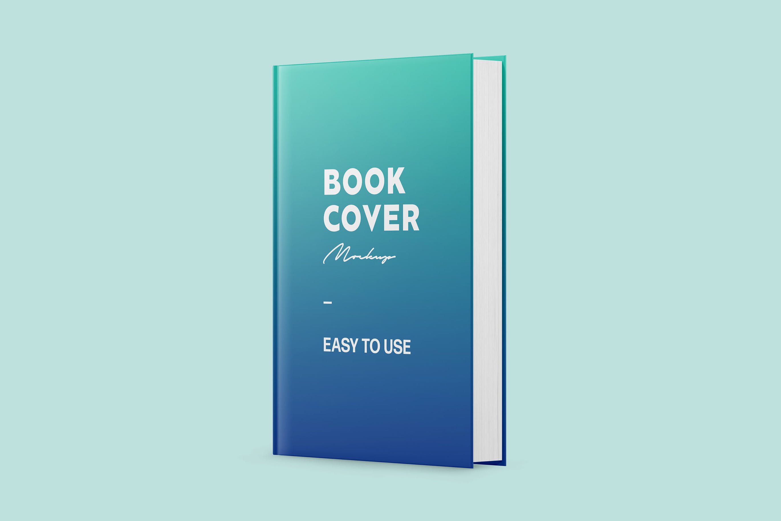 书籍封面设计展示样机 Turned Book Cover Mockup