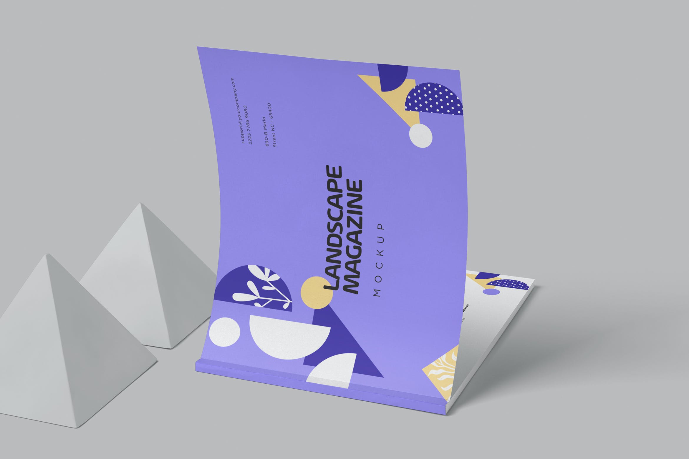 横版美国信纸格式目录杂志样机 Landscape US Letter Catalog Mockups