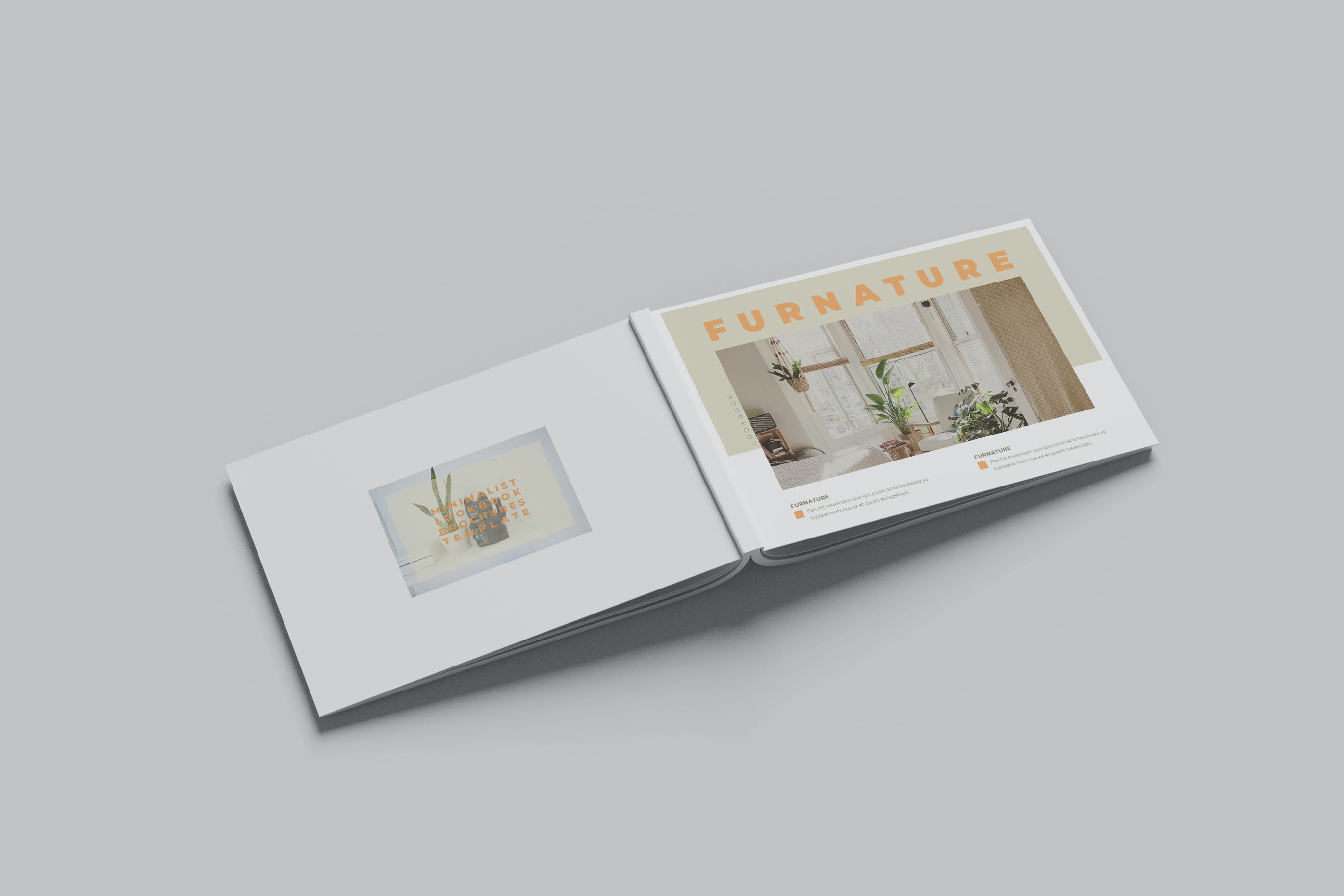 现代横版Lookbook杂志封面设计样机v2 Modern Landscape Magz Lookbook Cover V2 – Mockup