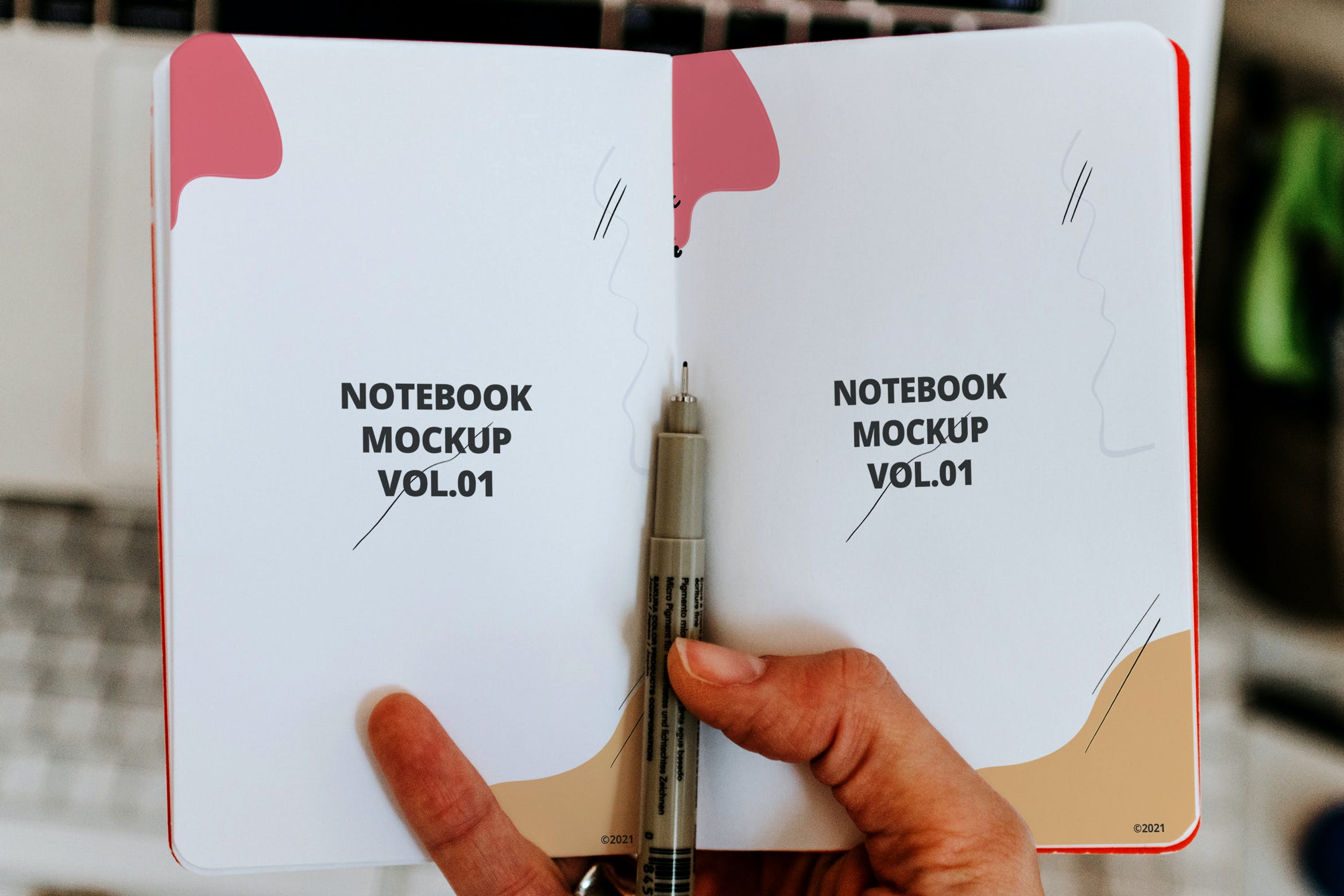 记事本/笔记本内页展示效果图样机模板v1 Notebook Mockup Vol.01