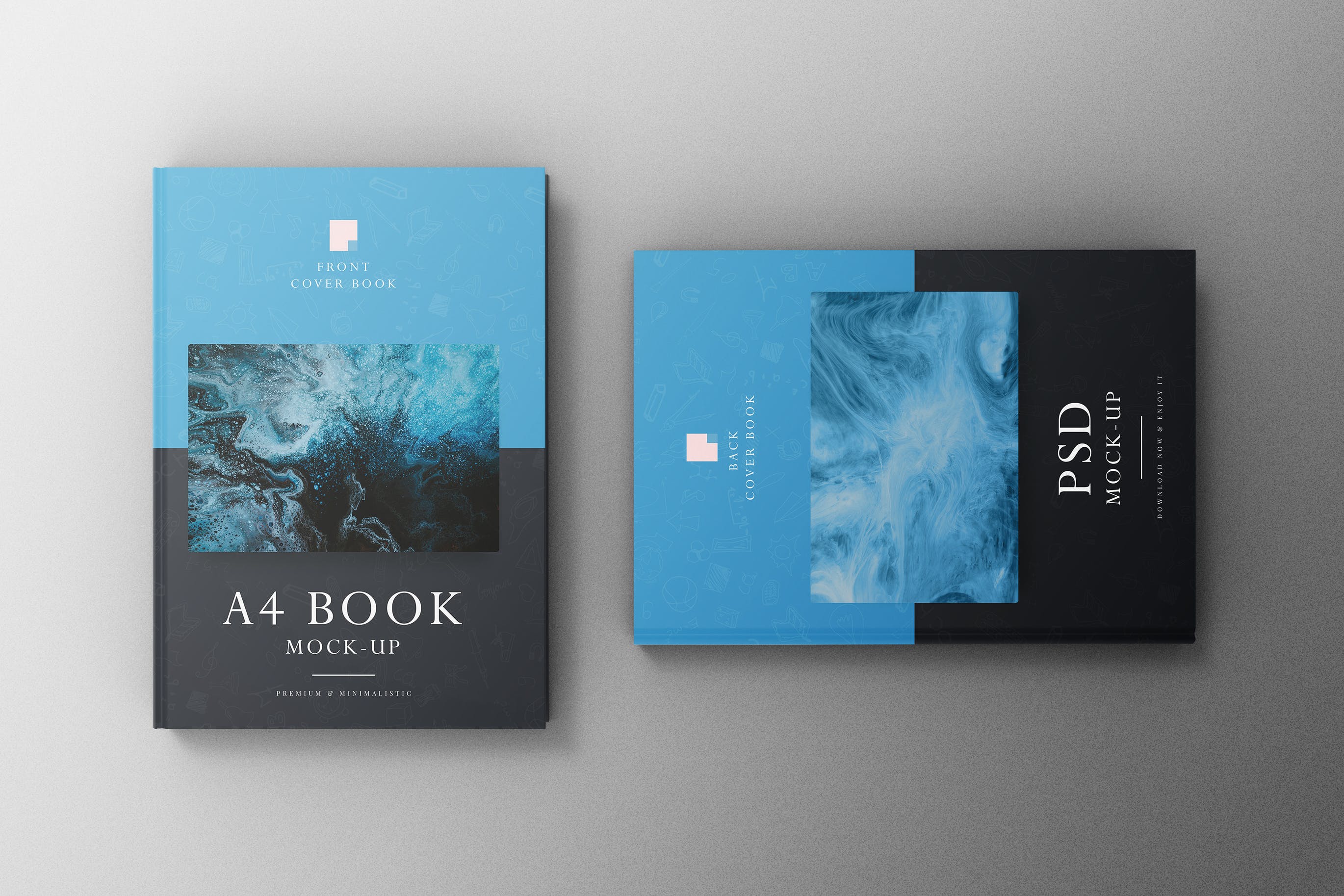 A4规格精装书封面设计样机模板v1 Book A4 Mockup