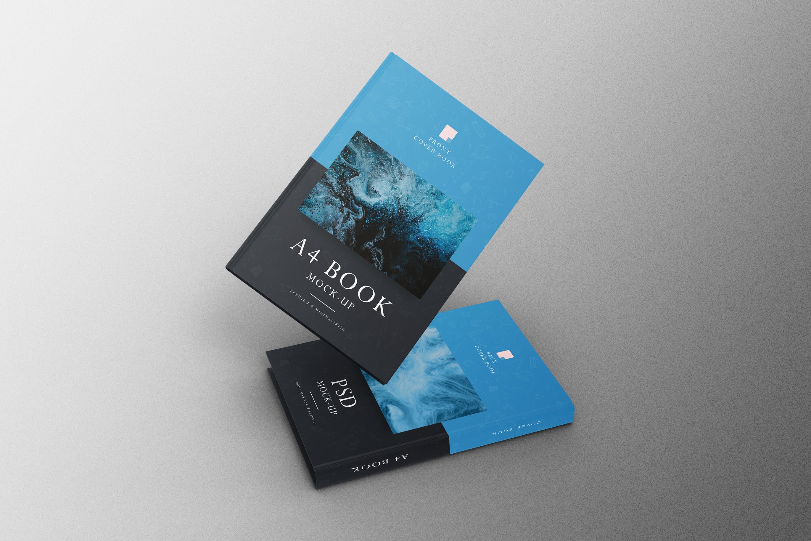 A4规格精装书封面设计样机模板v26 Book A4 Mockup