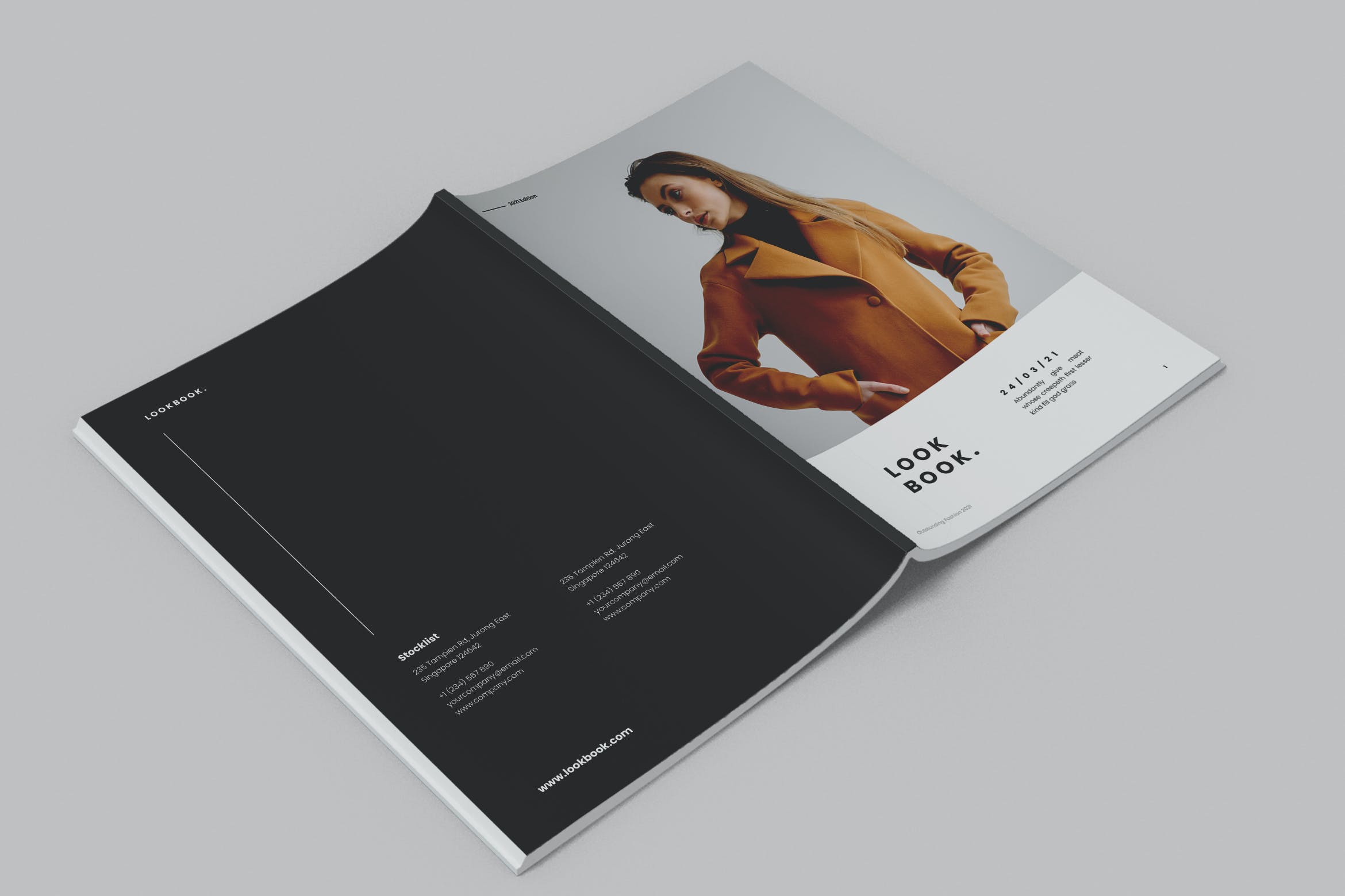 杂志外页封面设计样机 Magazine Mockup Outside Cover Perspective